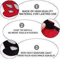 Vista 4 de EXCEART Casco Esponja Liner Motocicleta Servicio Confiable - Te ofrece un servicio posventa confiable. Si tienes sobre nuestros productos