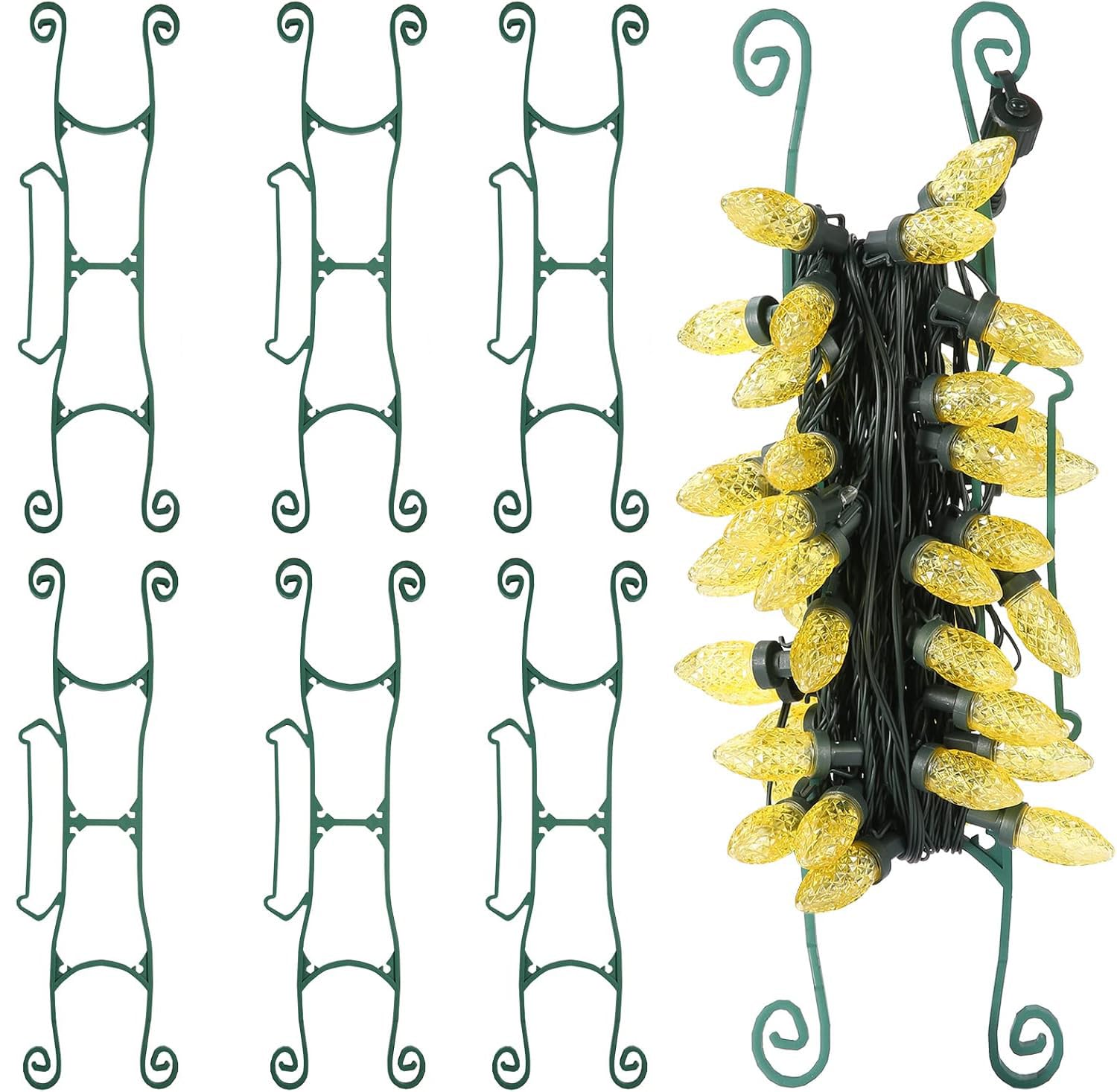 ABUNRO 6pcs Christmas Lights Storage Holder Cord Storage, 16in Holiday Light Storage Holder for Electric Cords, String Lights with Each Holds Up to 160ft