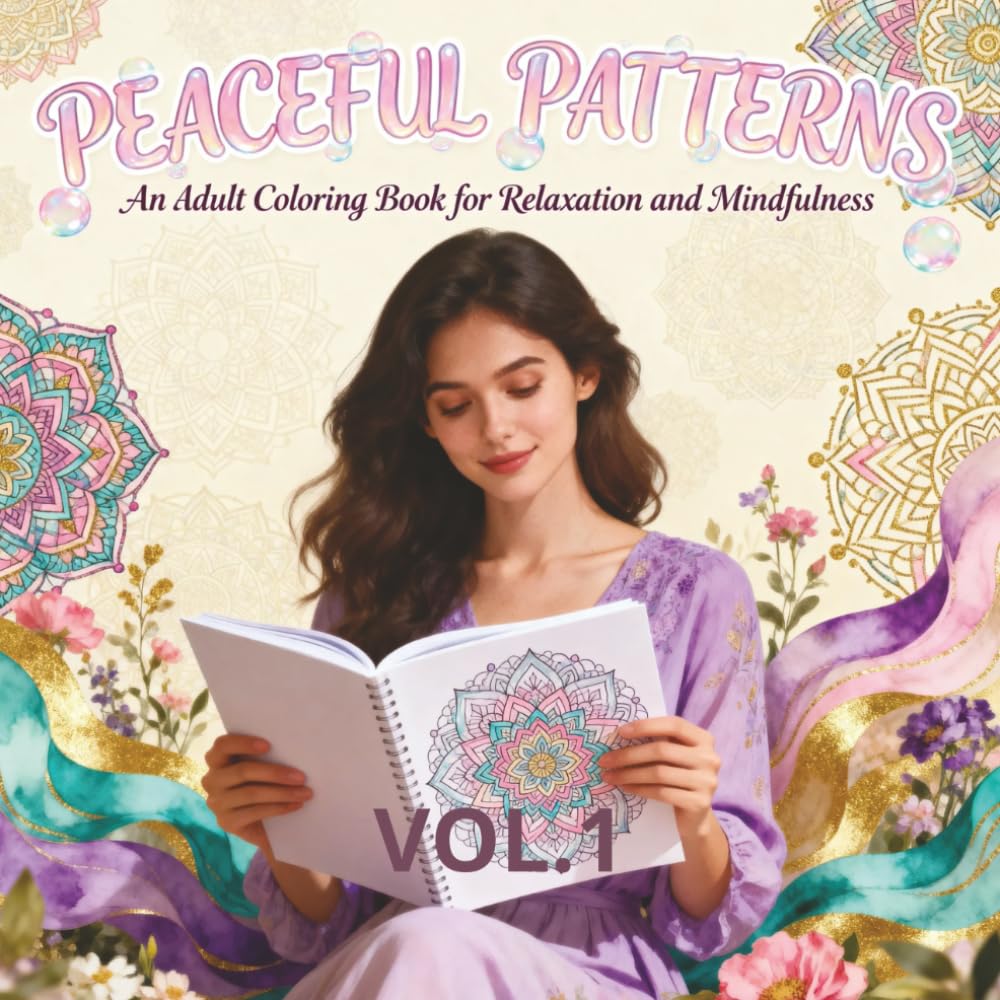 PEACEFUL PATTERNS An Adult Coloring Book for Relaxation and Mindfulness: Beautiful Floral and Geometric Mandalas with Positive Affirmations to Calm ... Patterns . The Art of Mindful Coloring.)