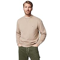 Tommy Hilfiger Uomo Felpa Seasonal Fleece con Scollo Rotondo, Beige (Coastal Taupe)
