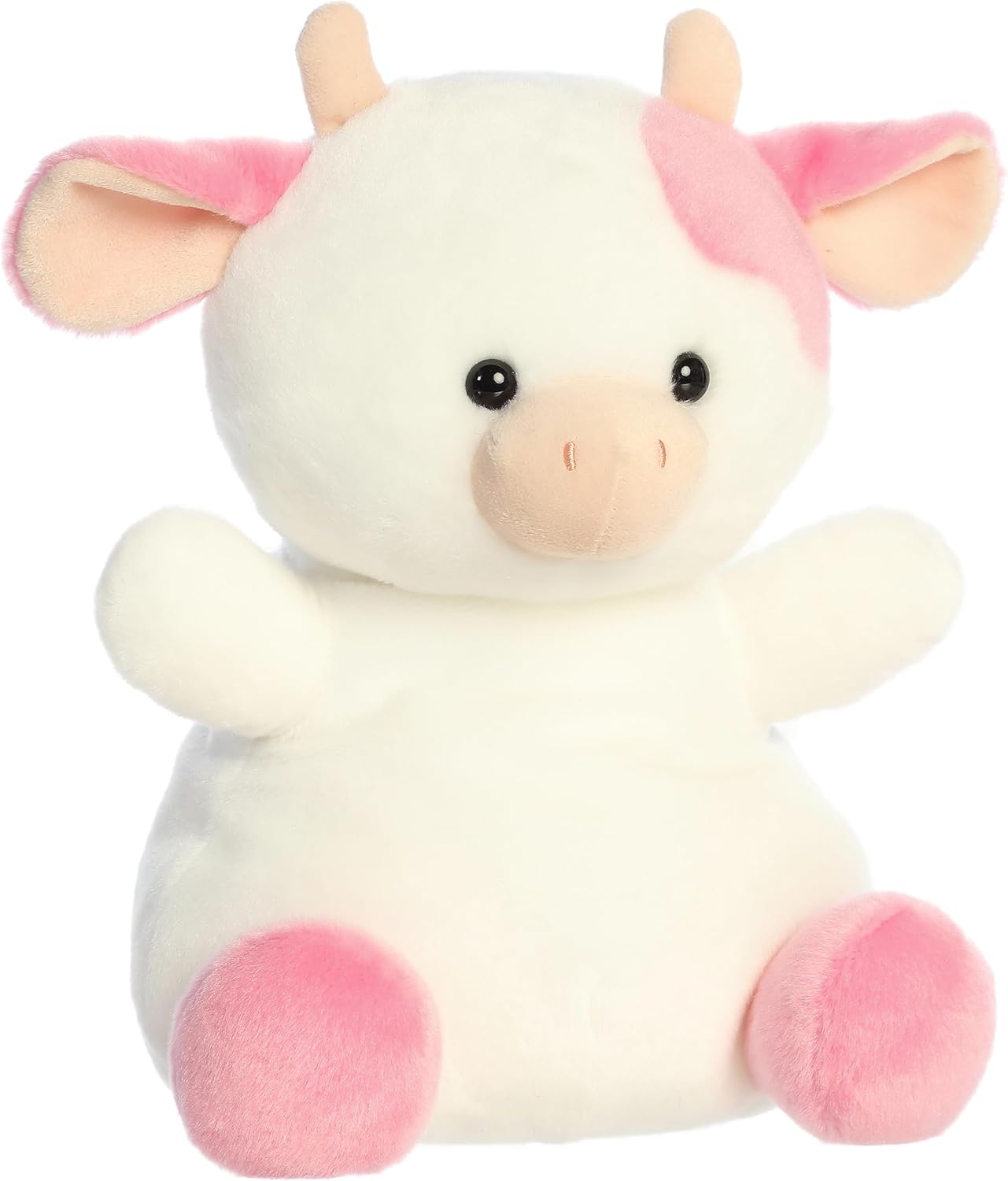 Aurora® Adorable Palm Pals™ Party Sized Belle Strawberry Cow™ Stuffed Animal - Fun Collectible Plush for Kids and Adult Collectors - Perfect for Decorating Rooms and Birthday Gifts - Pink 12 Inches