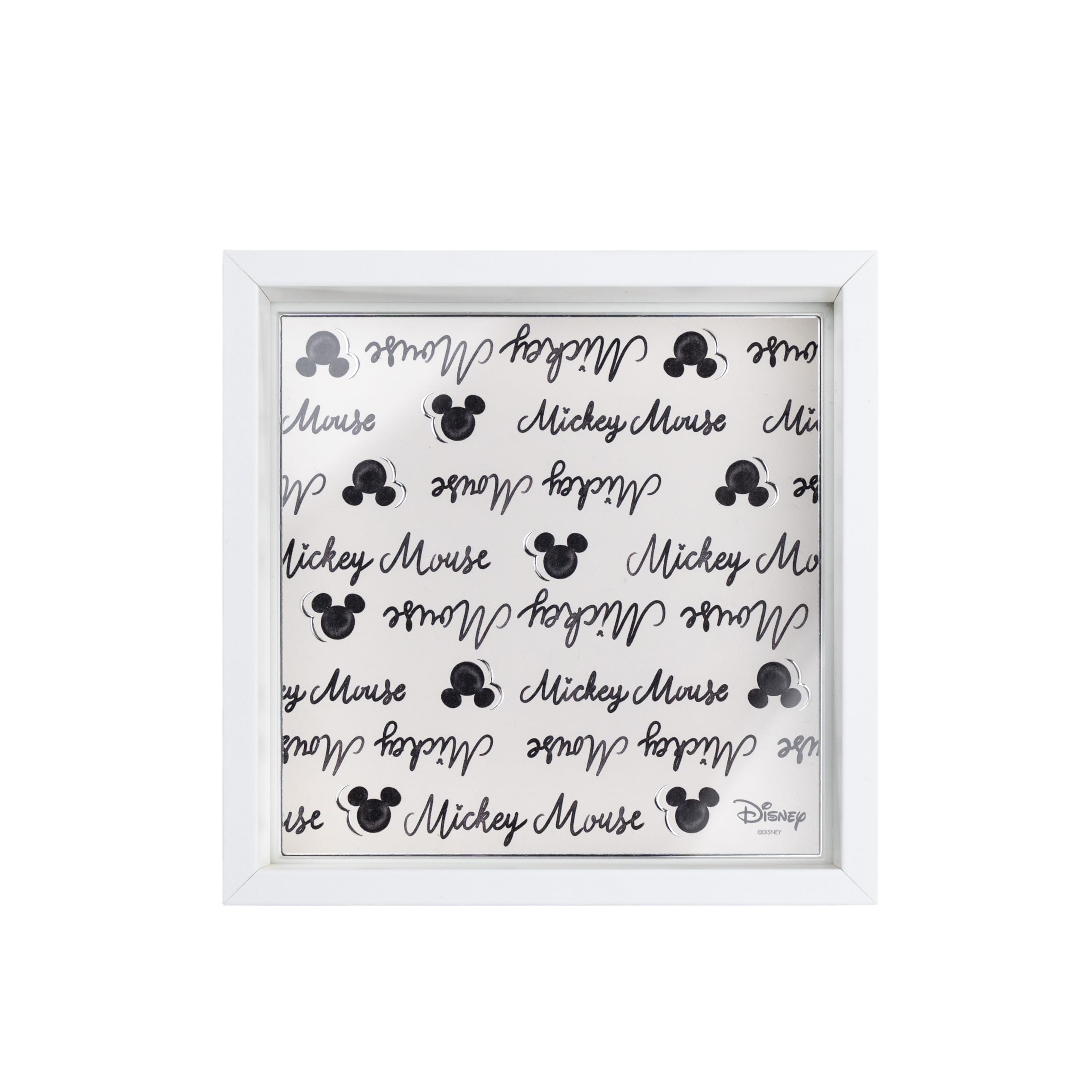 VALENTI & CO. - Disney Mickey Mouse - Wooden Storage Tray with Silver Details - Perfect as a Gift Idea for Disney Fans of All Ages