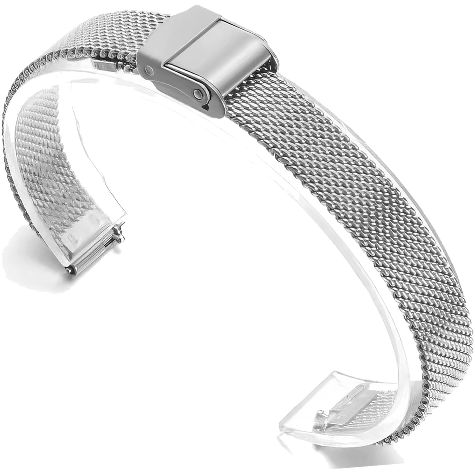 OUTPUTBTMetal Bracelet 10mm 12mm 14mm 16mm 18mm 19mm 20mm 22mm Compatible with Jugeman ZOSKVEE IOWODO Kuizil Garmin Samsung Amazfit Huawei Smartwatch Stainless Steel Replacement for Women Men