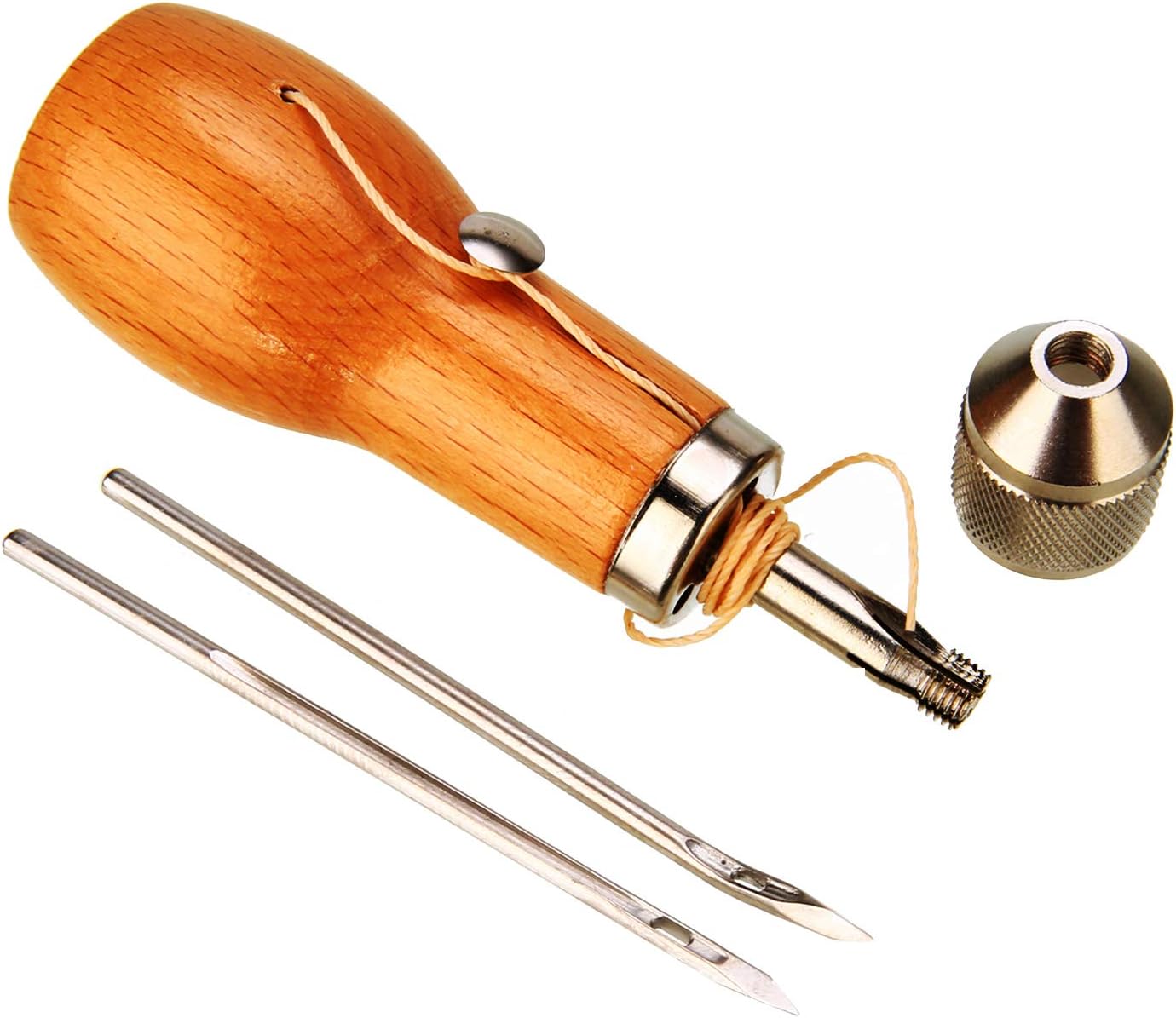 Stitcher Sewing Awl,knoweasy Sewing Awl Tool Kit Includes Sewing Awl Needles Used for Heavy Nylon Hand Sewing and Canvas Heavy Repair