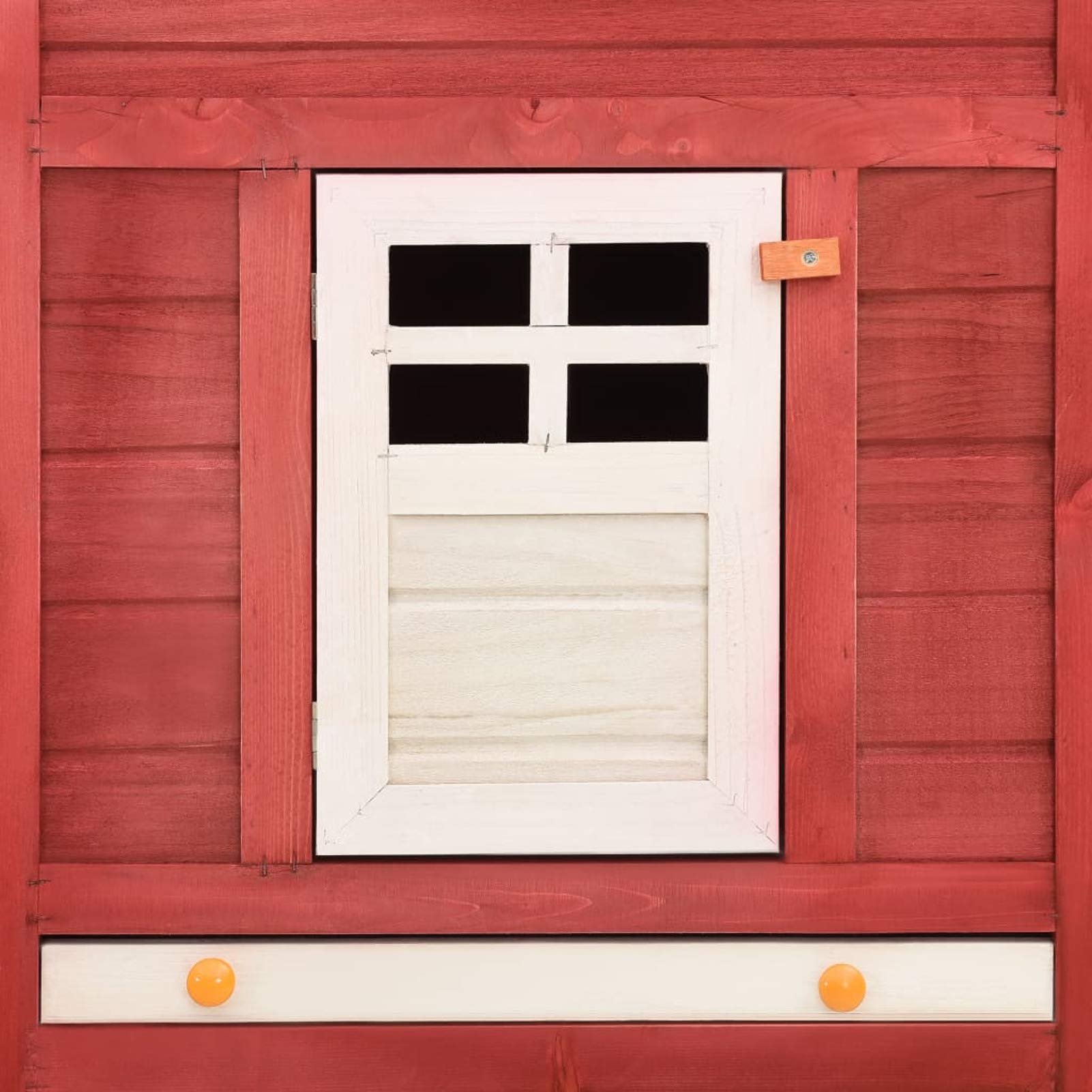 ShGaxin Jaula conejera de Exterior con Corral, Jaula Cobaya, Jaulas para Conejos, Jaula Hamster, Casa Conejo, Casita Conejo, Conejo, Madera Abeto Rojo Blanco