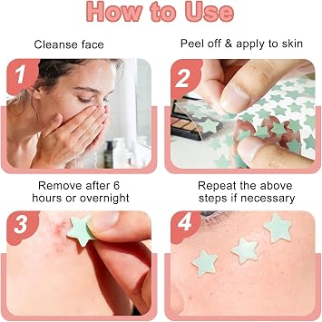 400 Pcs Starface Pimple Patches for Face Acne Dots, 5 Colors Hydrocolloid Acne Spot Patches with Tea Tree Oil, Star Pimple Patches for Face Skincare (3 Sizes)