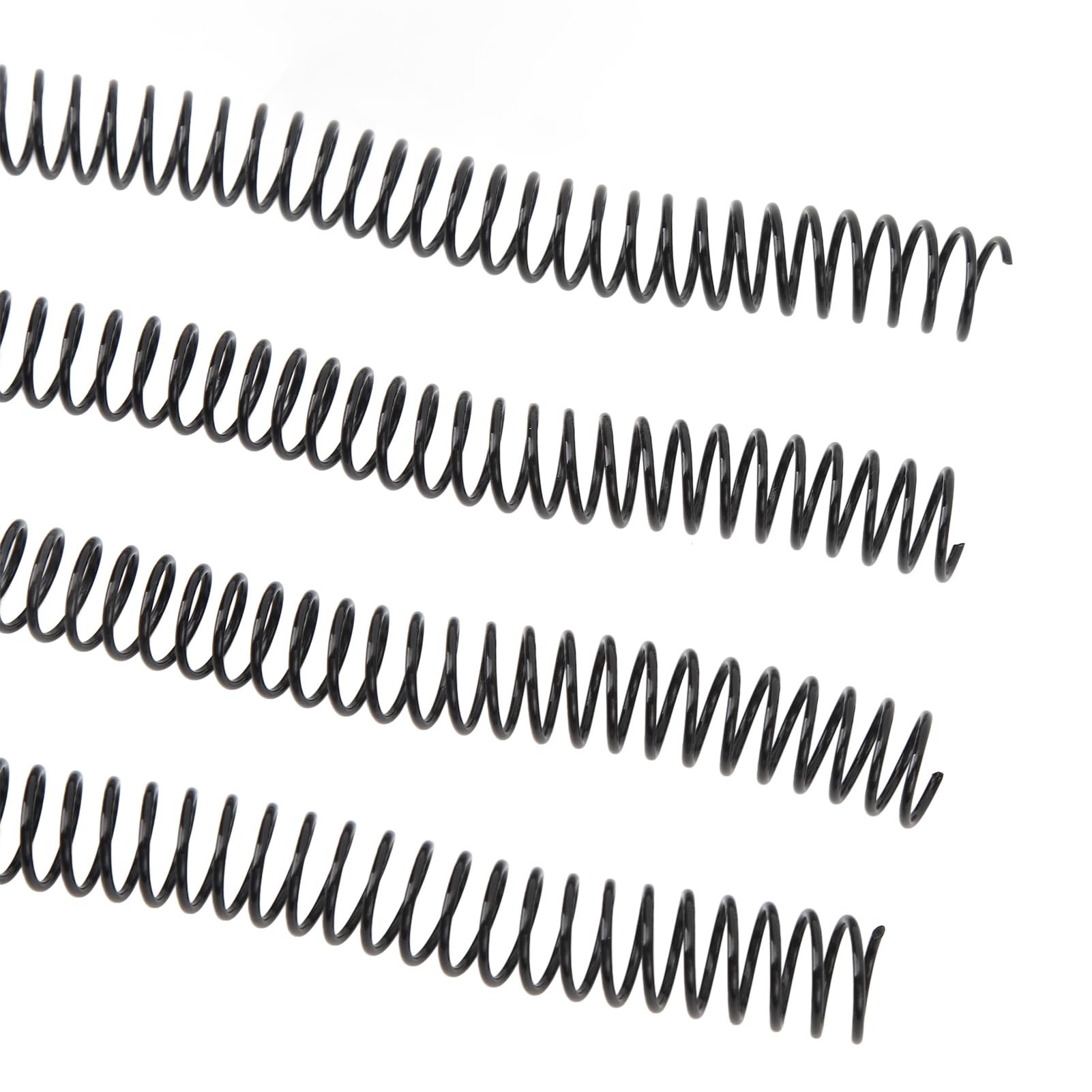 Lot de 100 spirales de reliure 16 mm de diamètre 48 dents 4:1 pour papier A4 (noir)
