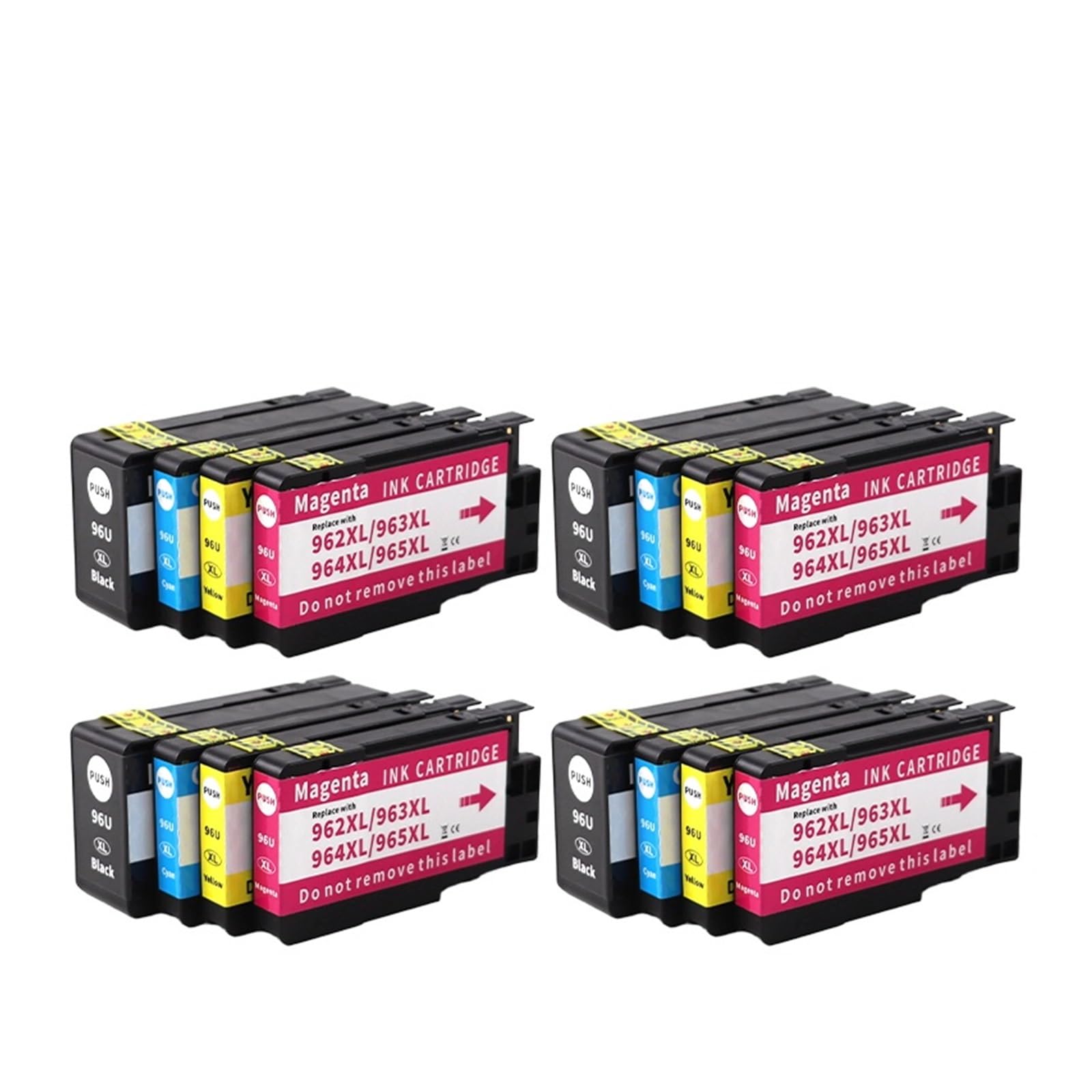 Sostituzione Cartucce D'inchiostro 963 963XL Compatibile For HP 9010 9015 9020 9025 | Cartucce d'inchiostro ad alta resa 963XL compatibili con OfficeJet Pro le stampanti(4set)