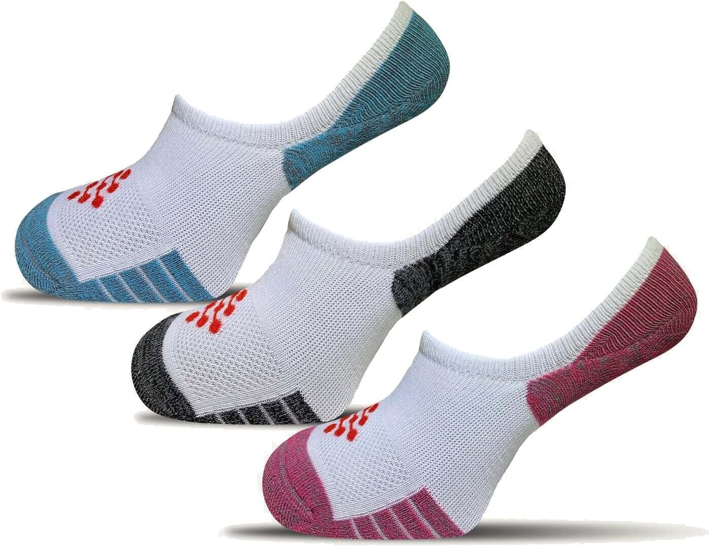 True Energy Women's Hidden No Show Socks - Running Socks with Compression + Infrared - 3 Pairs