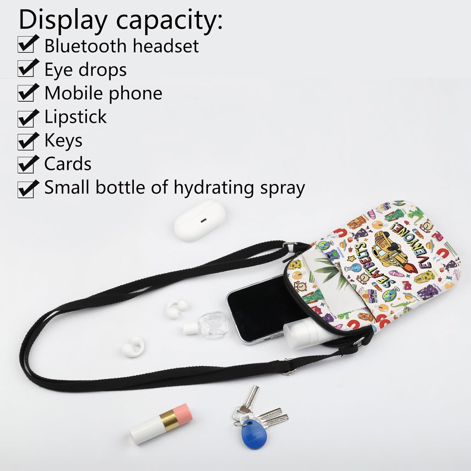 Cartoon Merch Seatbelts Everyone Crossbody Bag Bus Driver Gift Magic Bus Driver Job Pride Gift (EVERYONE CB) - Image 6