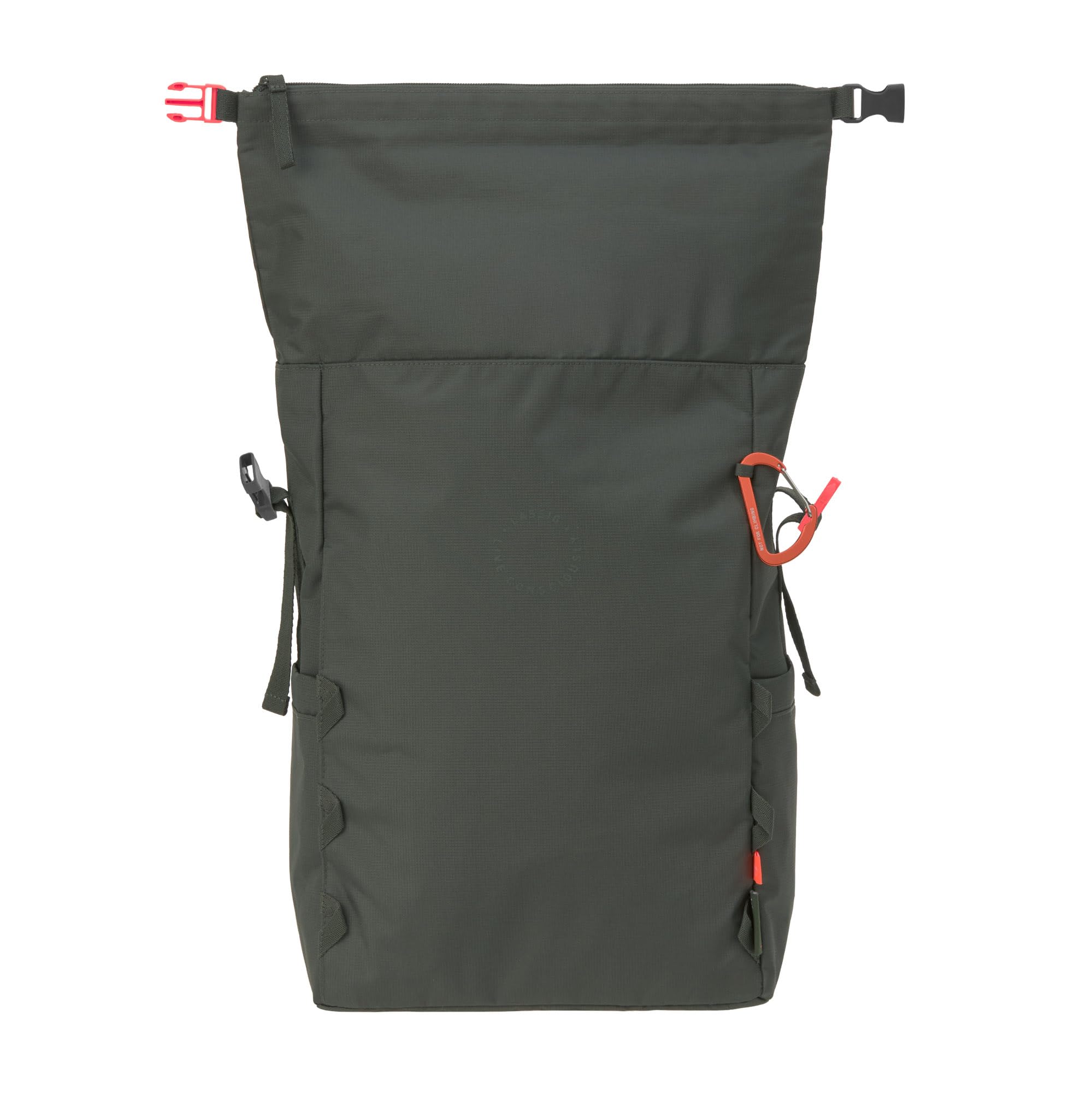 LÄSSIG Baby Wickelrucksack Wickeltasche Rucksack mit Wickelunterlage, Kinderwagenbefestigung, Flaschenhalter nachhaltig produziert/GRE Outdoor Rolltop Backpack dark olive