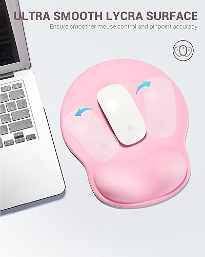 Miniatura 5 de Alfombrilla ergonómica para mouse con soporte de muñeca, cómodo reposamuñecas, alivia el dolor de muñeca, alfombrilla de mouse de gel con base de