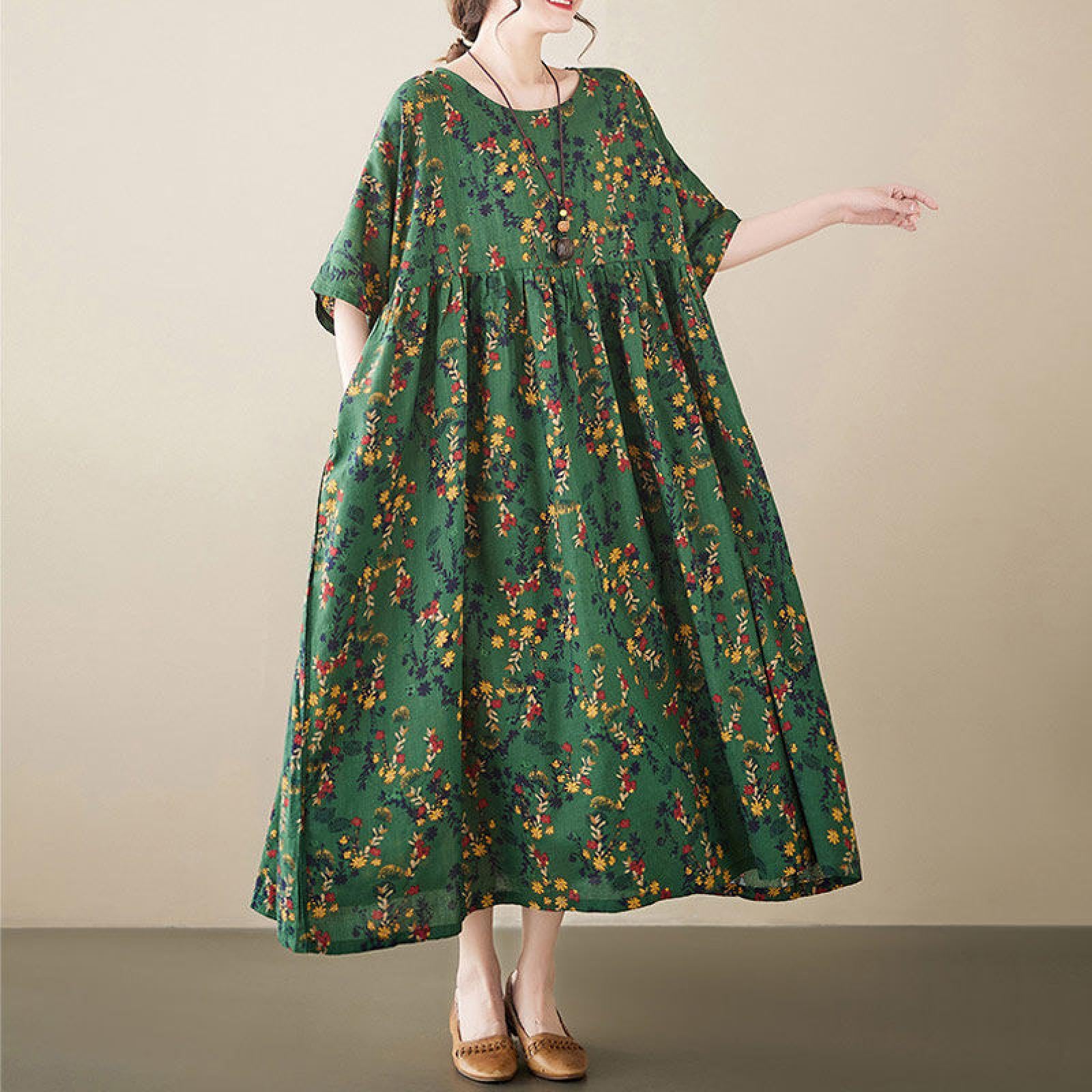 Amazon.co.jp: ワンピース 半袖 ロング 夏 ロングワンピース