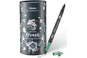 Ohuhu Black Markers for Adult Coloring Books with No Bleeding