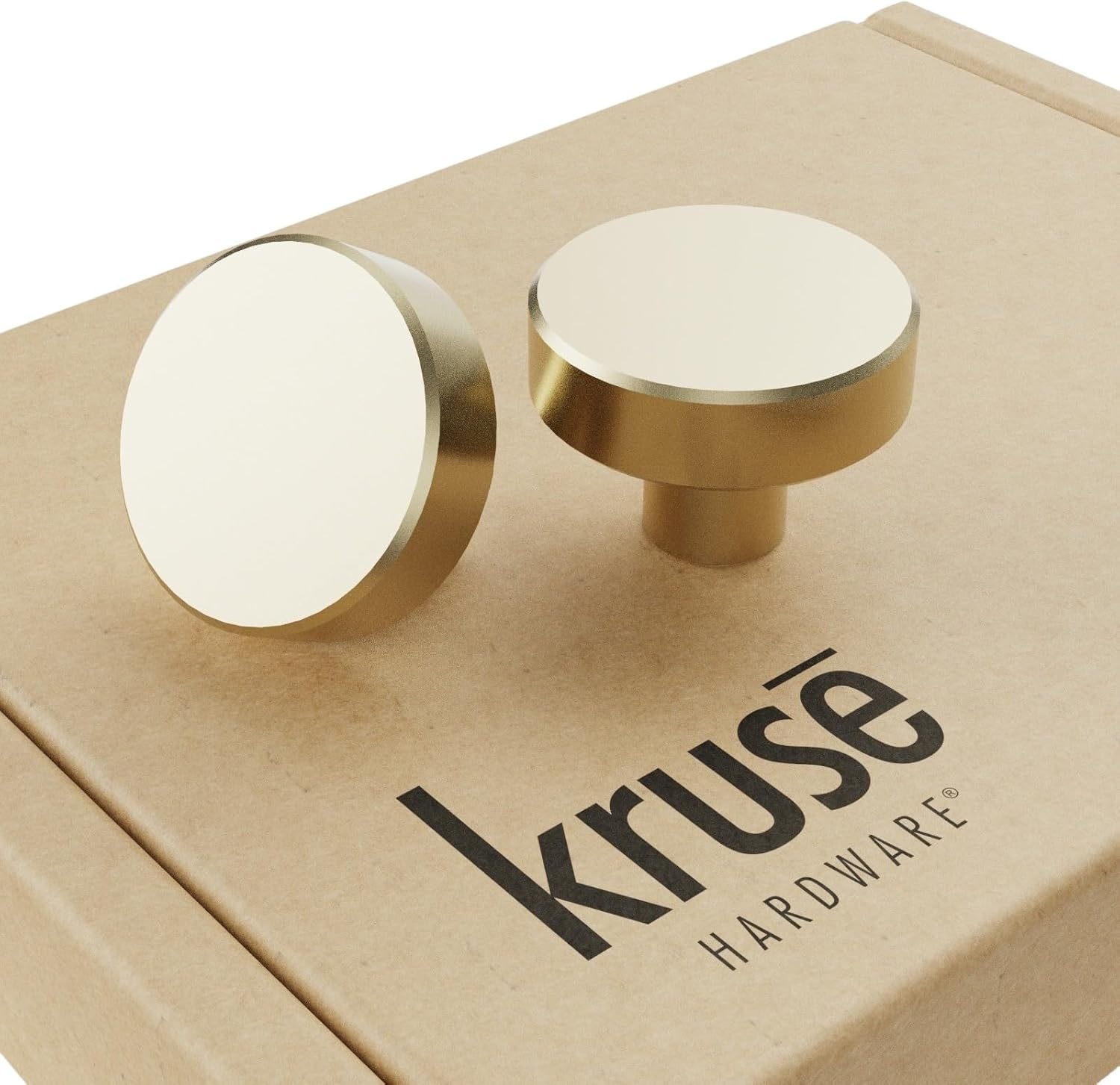 30570 - (10-Pack) Lexington Door and Drawer Knob - 1-1/4in Diameter, Brushed Titanium Gold