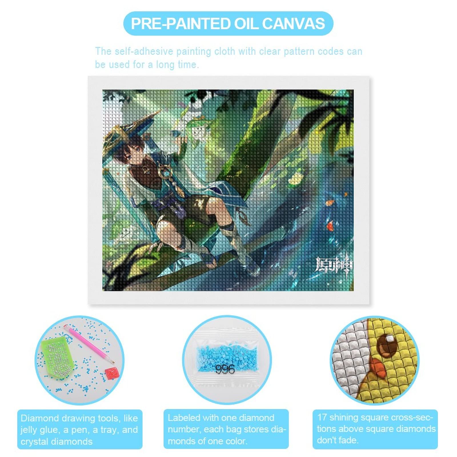 Amazon | 原神ダイヤモンドアートダイヤモンドペインティング全面貼