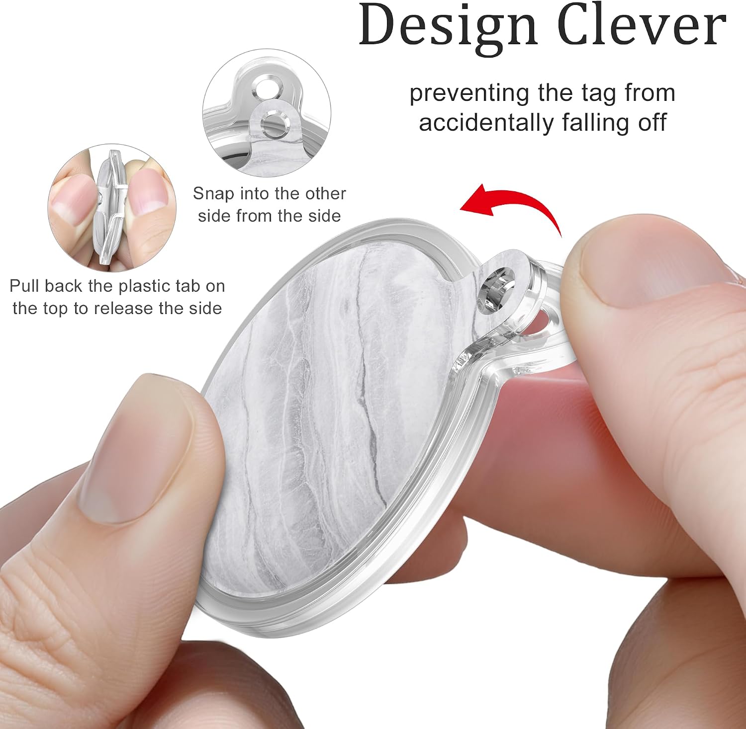 for AirTag Keychain Holder, Waterproof Protective Case,Marbling image 4