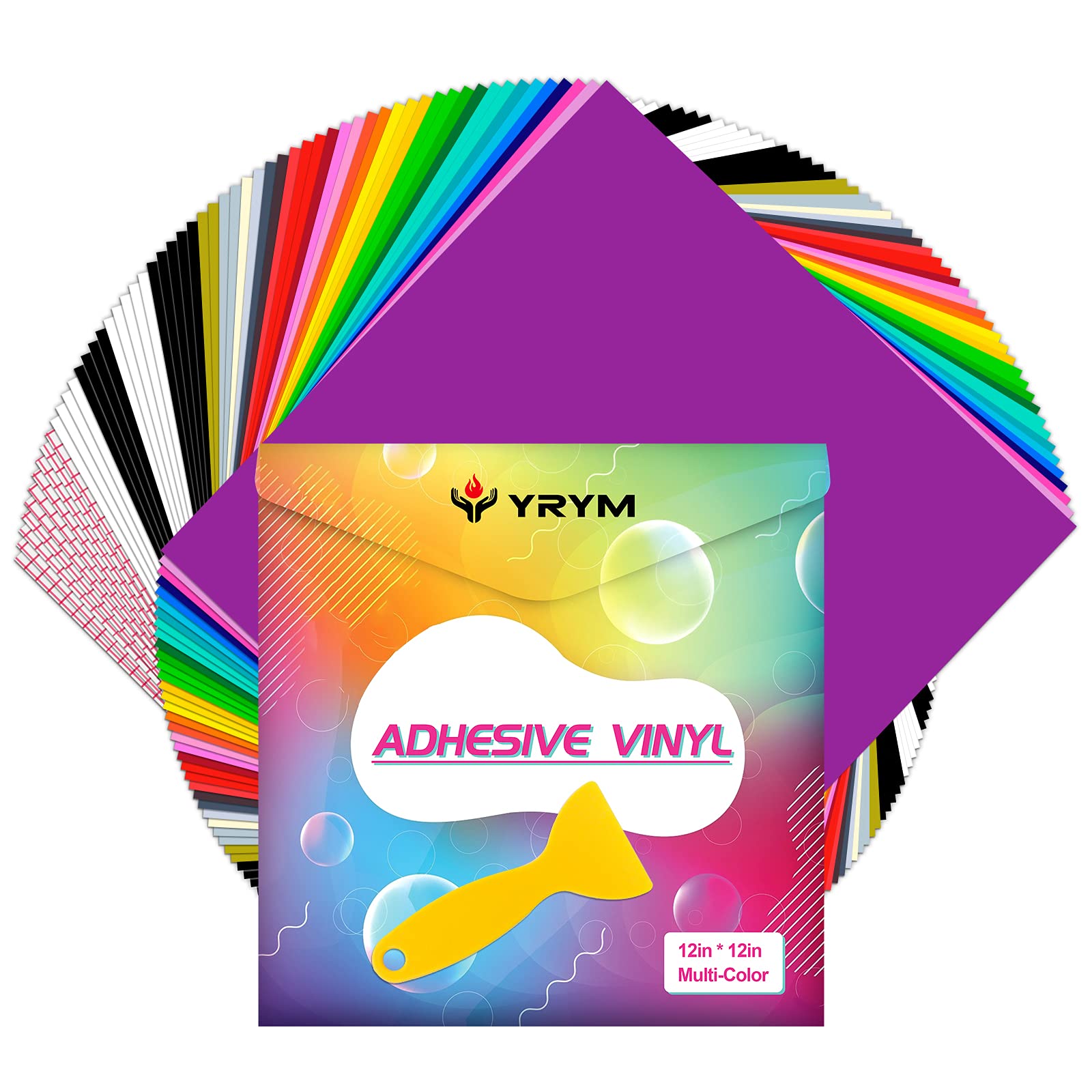 Buy Permanent Vinyl, Vinyl for Cricut 60 Packs 12"x12" Adhesive Vinyl
