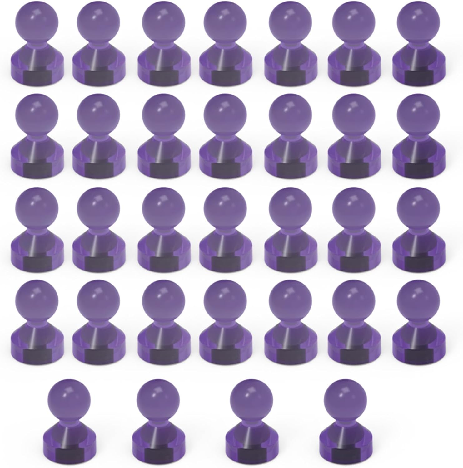 Magnetic Push Pins Powerful Strong Push Pin Magnets for Fridge Whiteboards Calendars Maps in School & Office Pack of 32,Purple