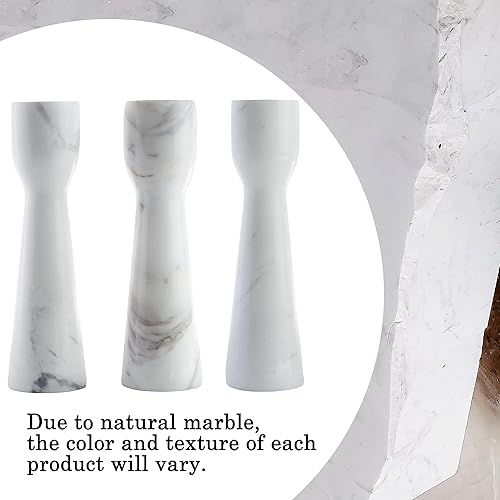 Miniatura 3 de Juego de 2 portavelas de mármol para decoración del hogar, regalos, centro de mesa, centro de mesa, candelabros cónicos, soportes para mesa, mantel