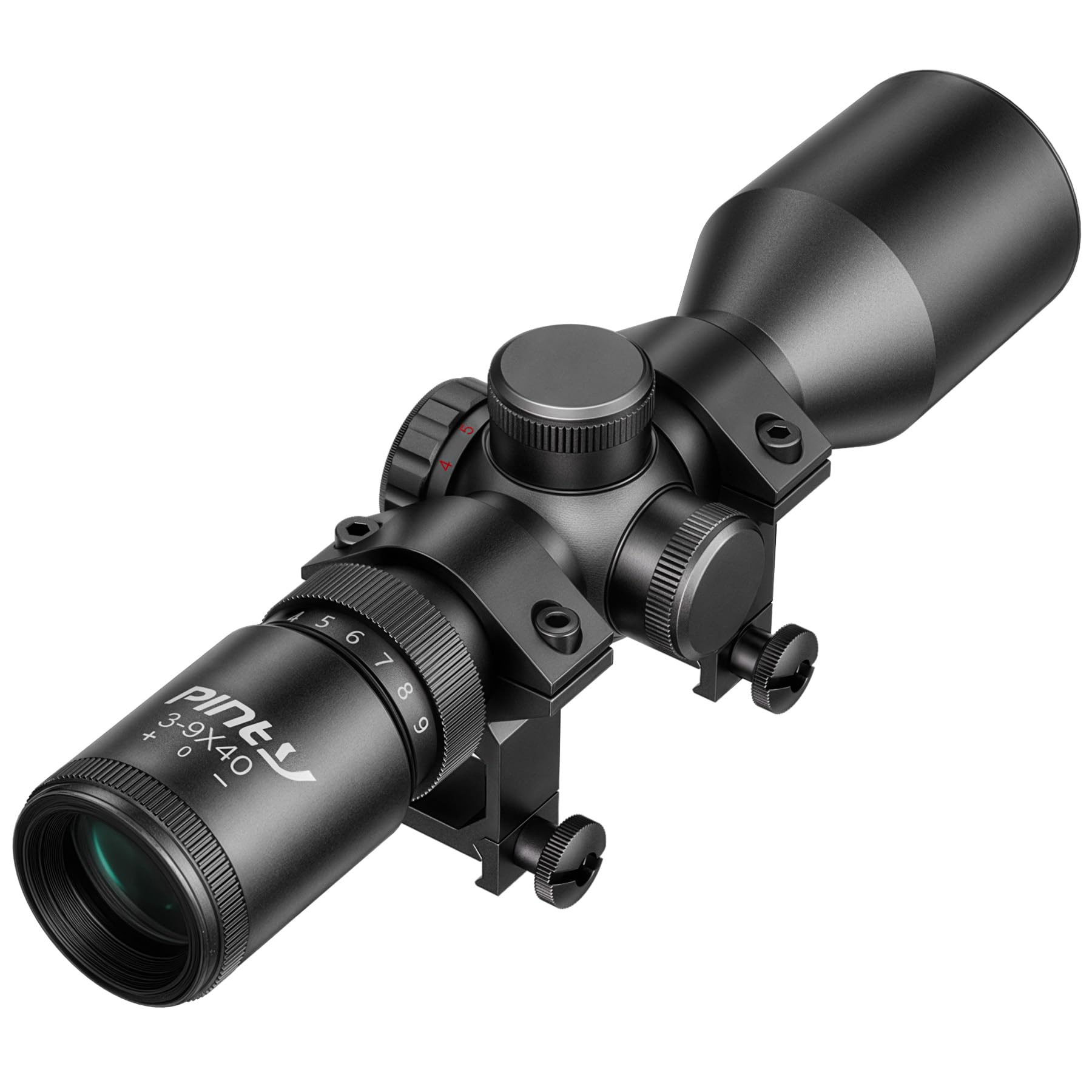 3-9x40 Rifle Scope with Red/Green Illuminated Reticle & Rangefinder, Multicoated Lens wit…