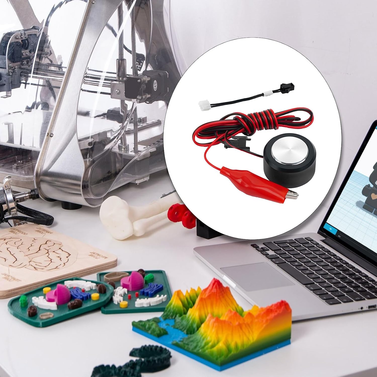 BIBABLYKE ZAxis Router Milling ZeroCheck Touch Plate Setting Knife Block Probe Sensor Tools for TTC450 3018 PRO Engraver