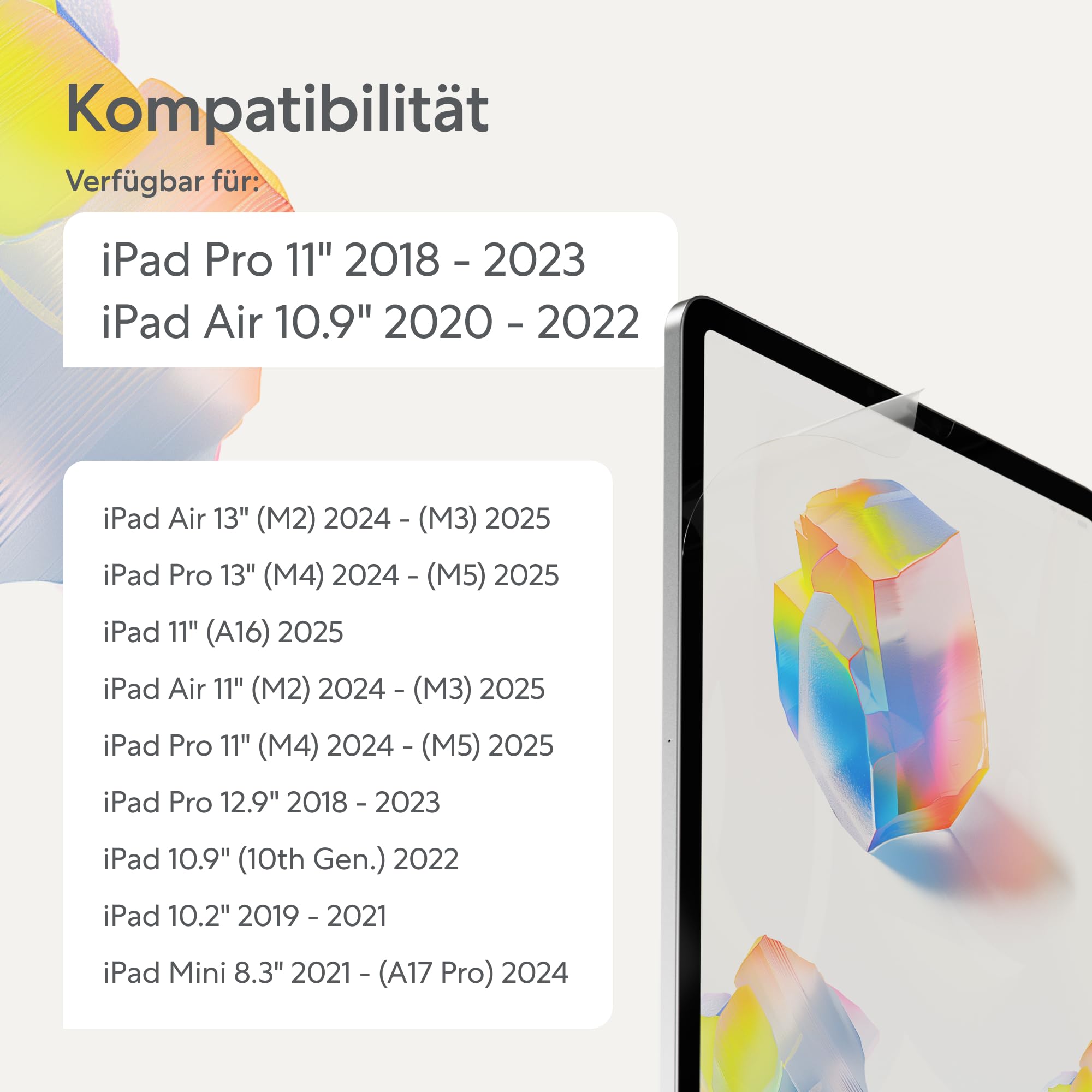 Paperlike 2.1 Folie für iPad Pro 11" (4./3. Gen.) & Air (5./4. Gen.) | (vorherige Version) für ein authentisches Papiergefühl
