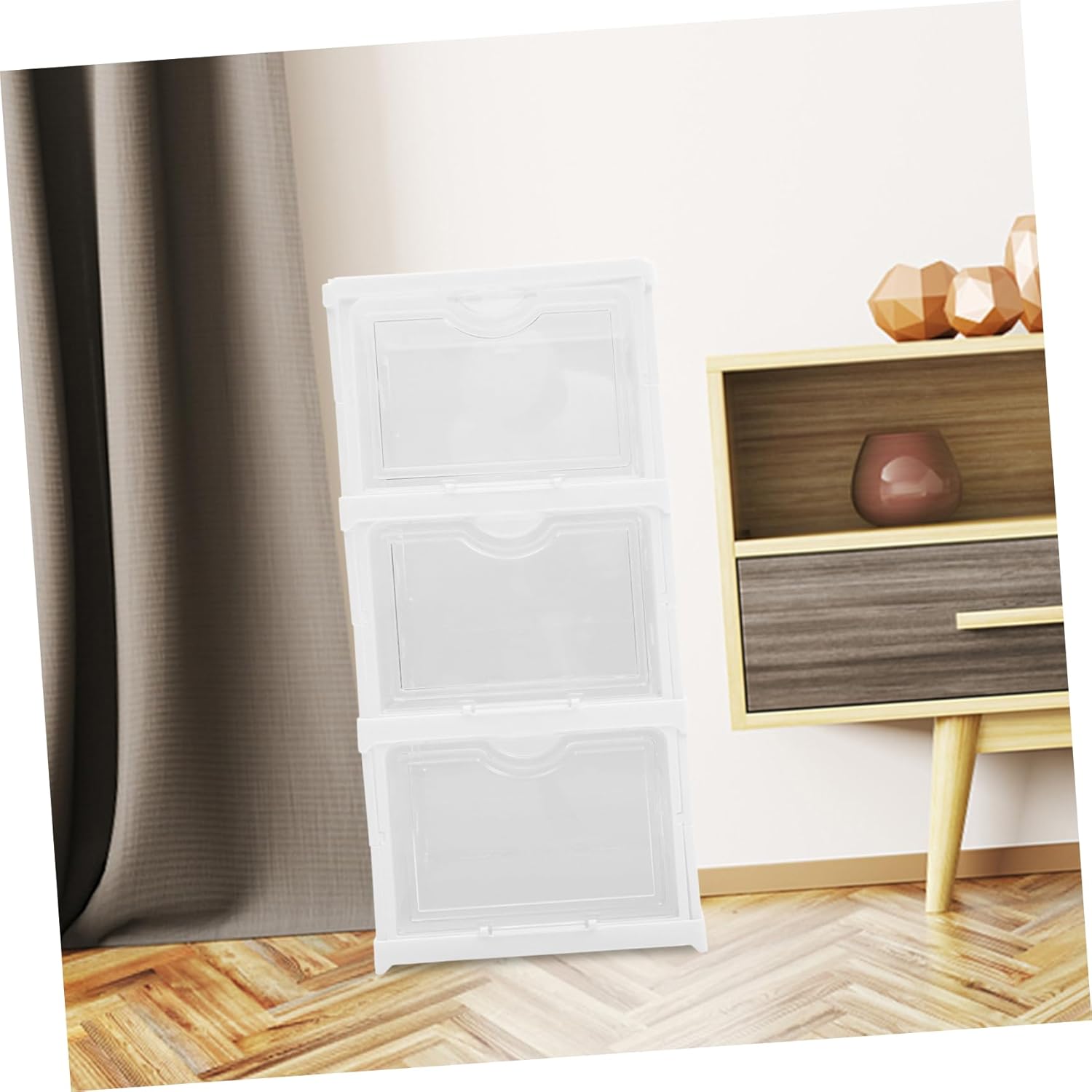 Zerodeko Shoe Storage Box Organizer Multilayer Shoe Boxes Stackable Space-saving