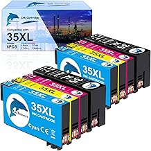GoToners 35XL Druckerpatronen Kompatibel für Epson 35 XL Patronen für Epson Workforce Pro WF-4720DWF WF-4725DWF WF-4730DTWF WF-4740DTWF WF-4730 WF-4740 (2 Schwarz, 2 Cyan, 2 Magenta, 2 Gelb)