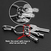 Vista 2 de TI-EDC Anillos divididos de titanio pequeños llaveros paquete de 10 (0.394 in)