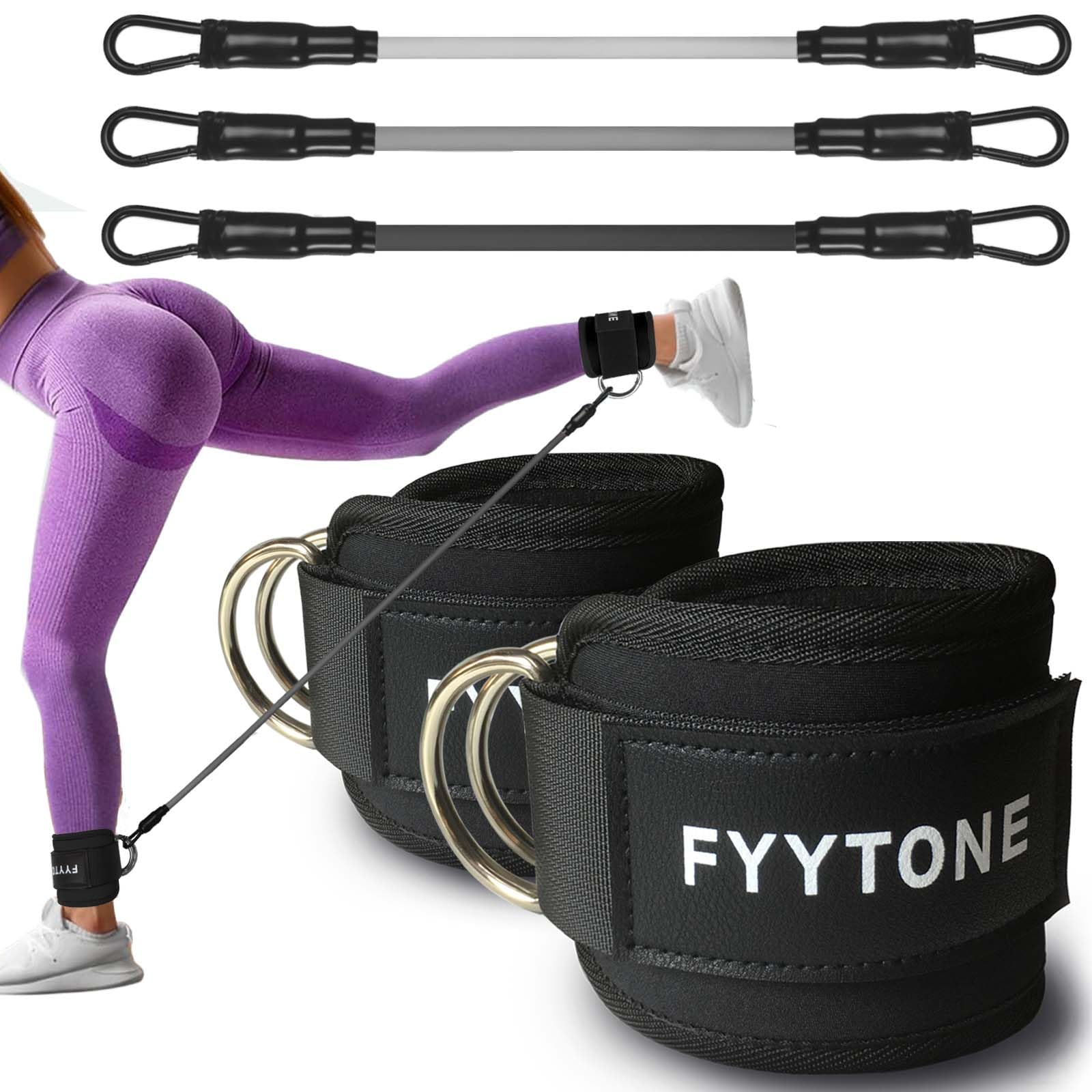 Ankle Resistance Bands with Cuffs, Women Workout for Home Gym, Glutes Exercise at Home, Ankle Strap for Cable Machines Women, Shaping The Perfect Butt