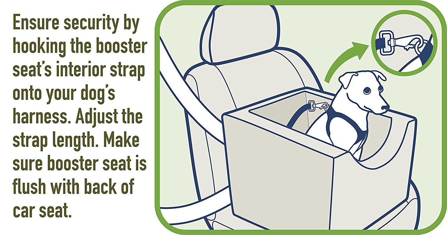 Copilot Dog Car Seat for Dogs Secure Foam Dog Booster Car Seat