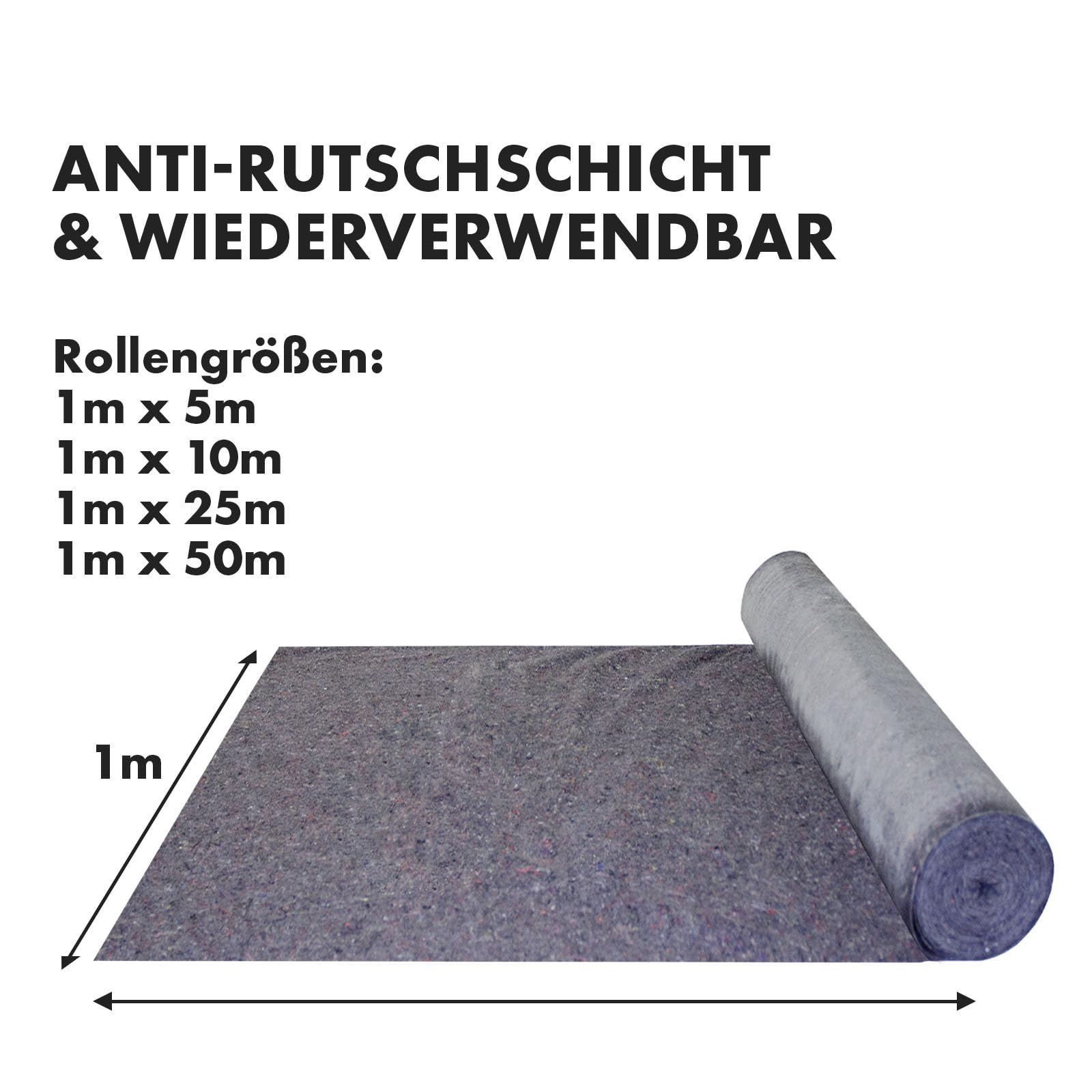 KARAT Włóknina malarska w rolce 5 m x 1 m, 20 rolek włókniny malarskiej 5 m² z powłoką antypoślizgową, dywan malarski, nadaje się do ponownego użytku, dla malarzy i rzemieślników, mata kryjąca do