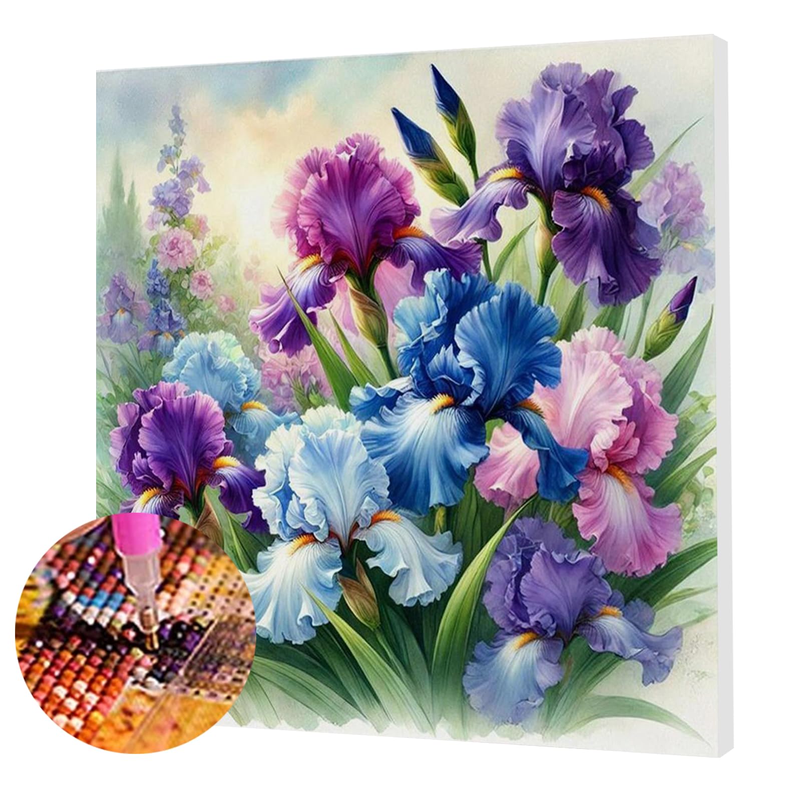 Iris Full DIY 5D okrągłe wiertło diamentowe kropki zestaw do malowania 40 x