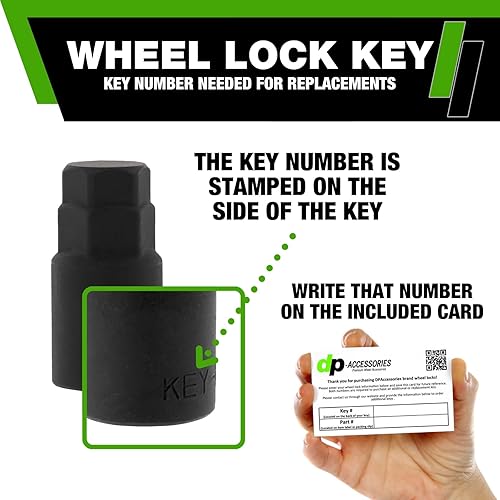 Miniatura 7 de DPAccessories LCB3L6H----04PAR traba de rueda de automóvil Negro