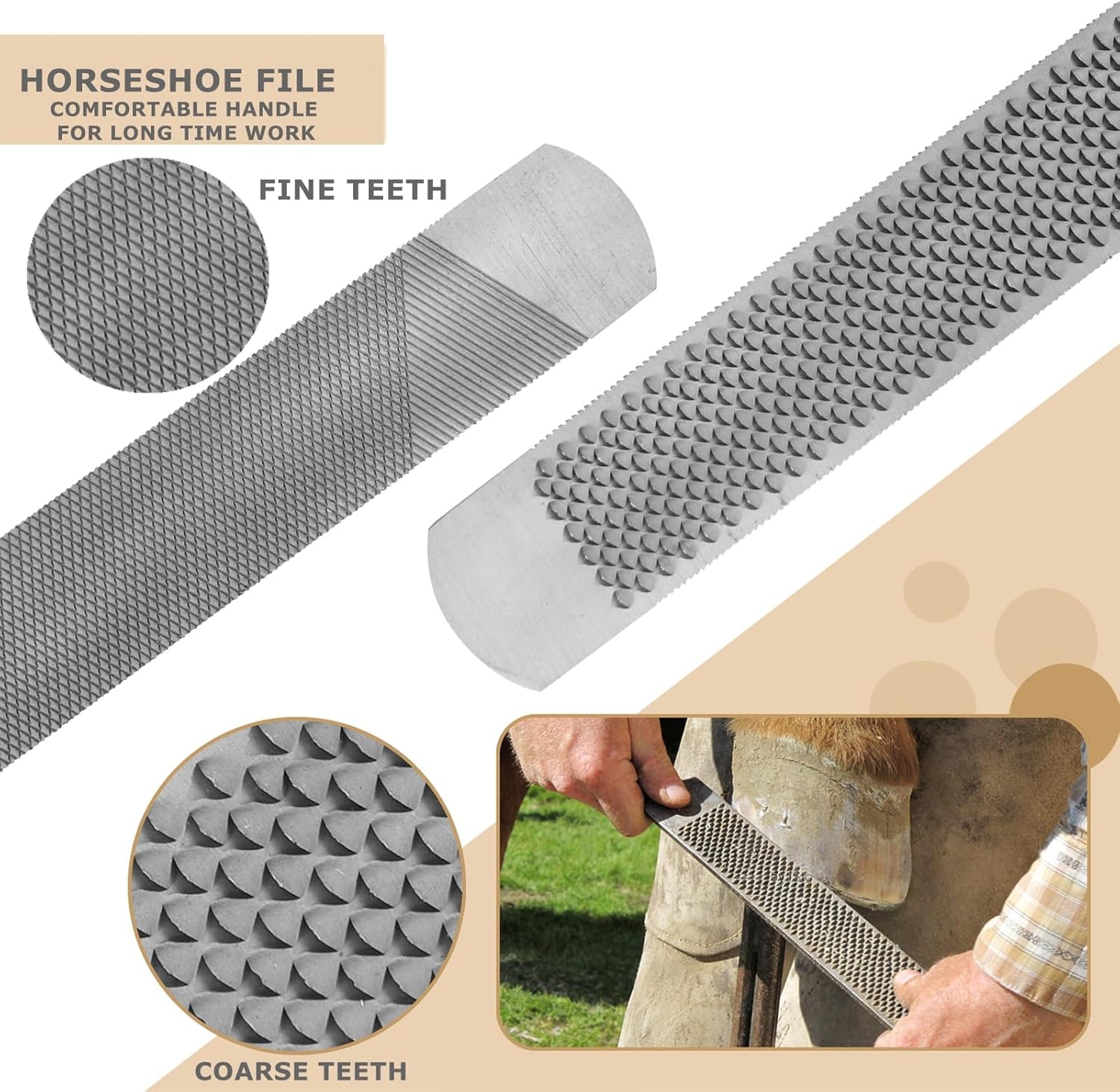 7 PCS Farrier Tool Kits Professional Hoof Trimming Farrier Tools for Horses Cattle Goat Donkey Pig,Includes 14 Inch Hoof Nipper,Hoof Rasp,Hoof Trimmers,Hoof Knife and Brush,Mini Hoof Rasp,Carry Bag