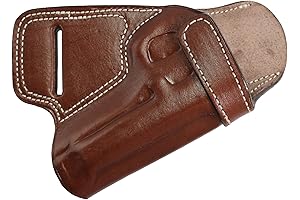 Premium Handmade Leather Small of Back (SOB) Concealed Carry Gun Holster with Belt Clip