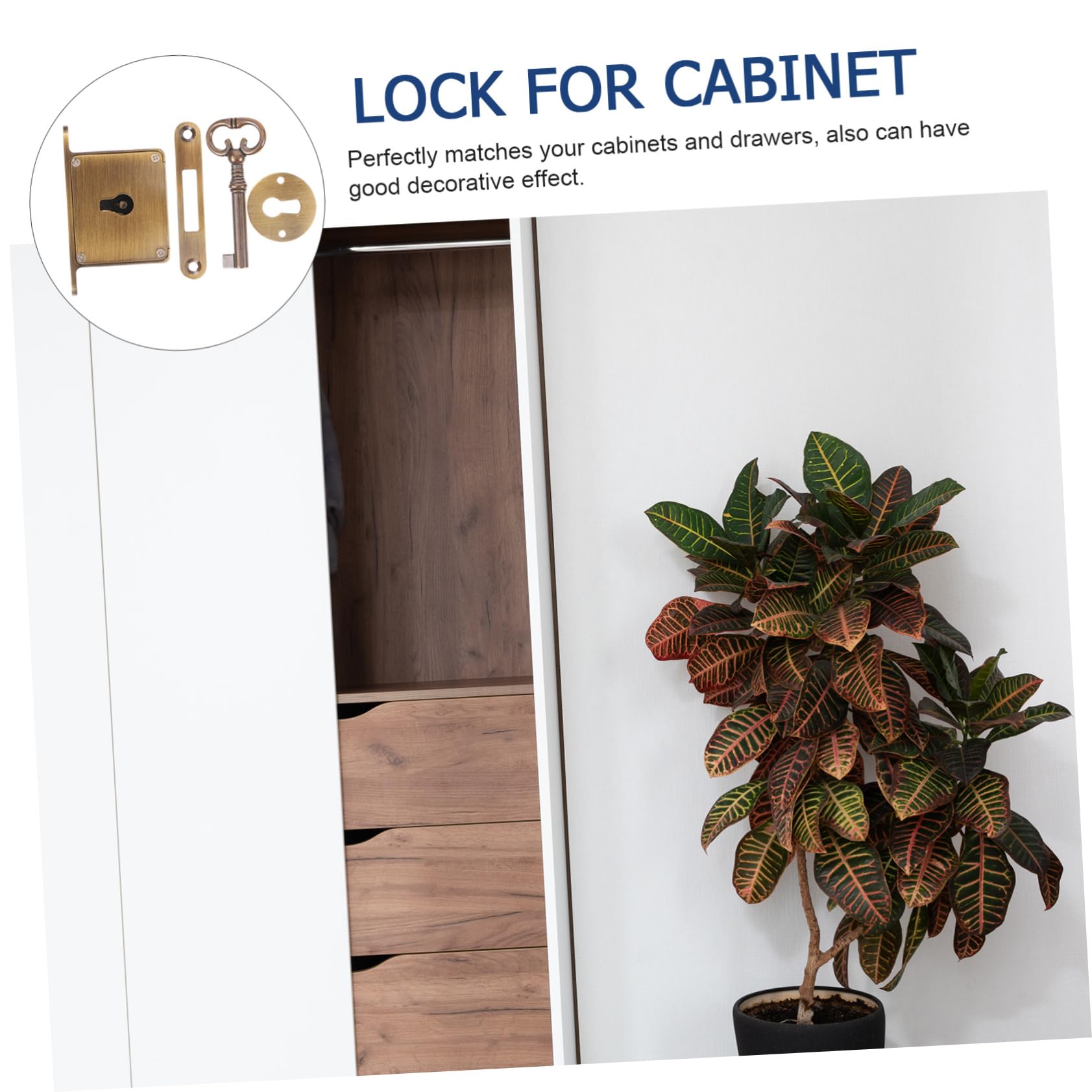 HOMSFOU 3sets Serratura Per Vintage Per e Mobiletti Facile Installazione Design Per Valuables e