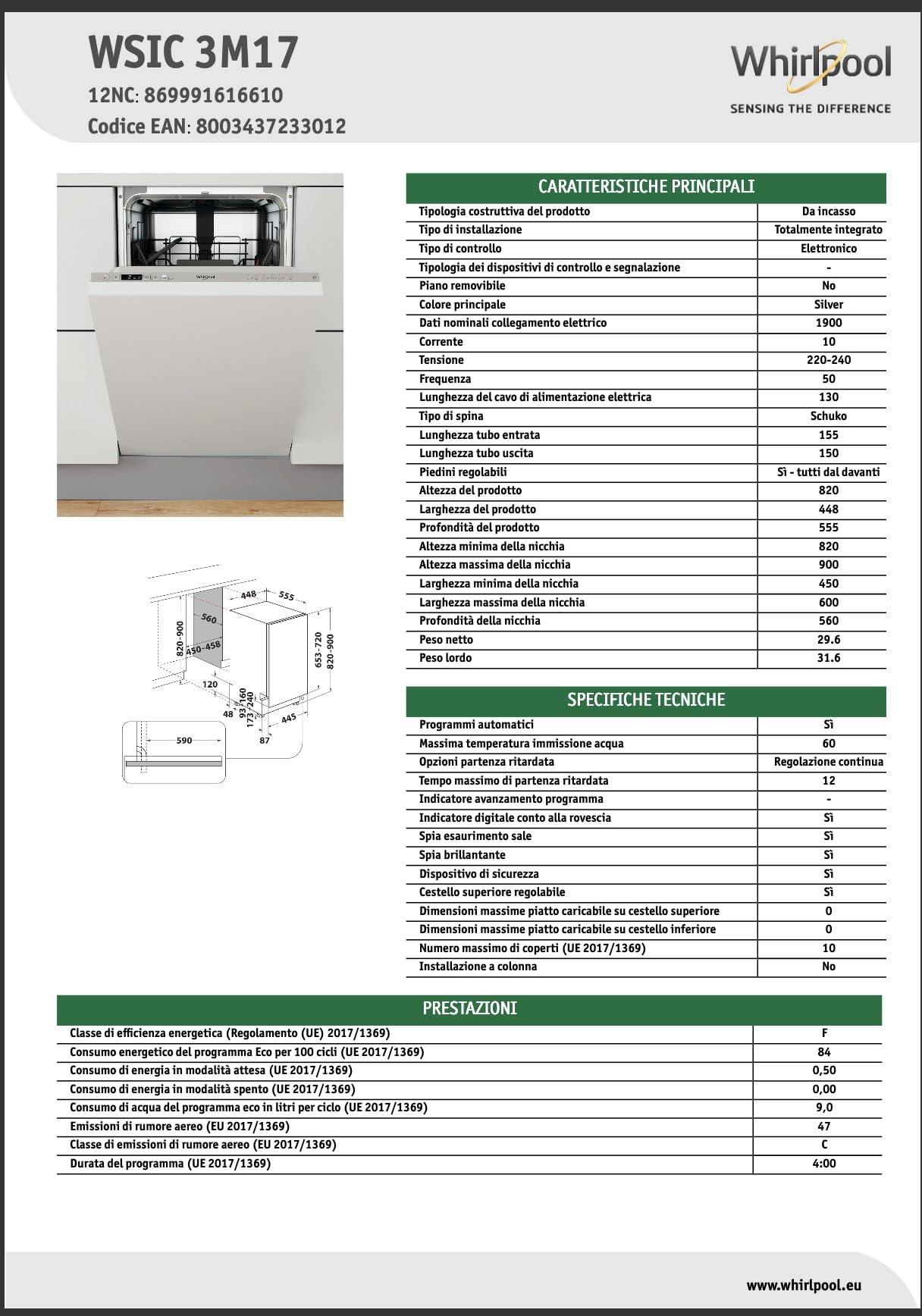 Beko BDIN38644D: Lavastoviglie Da Incasso A Scomparsa Totale, Standard