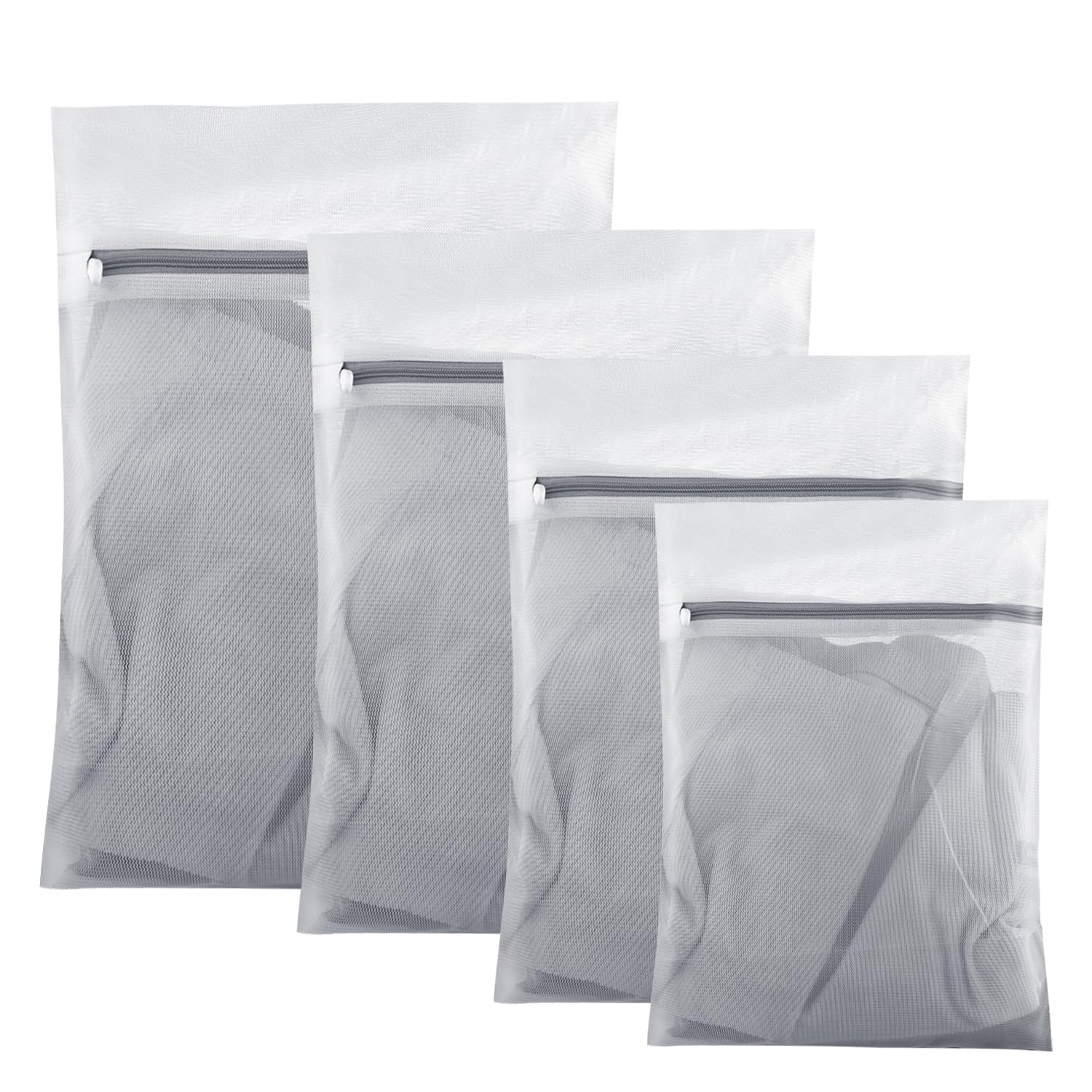 Mesh Laundry Bags 4 Pcs Washing Bags for Laundry Reusable Washing Machine Bag Delicates Laundry Bag Washing Bag Travel Net Laundry Bag for Socks Blouse Underwear