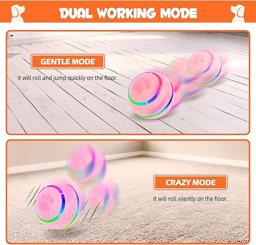 Miniatura 3 de IFurffy Pelota para mascotas Peppy para perros con control remoto, juguete interactivo para perros con luces LED de flash para razas pequeñas,
