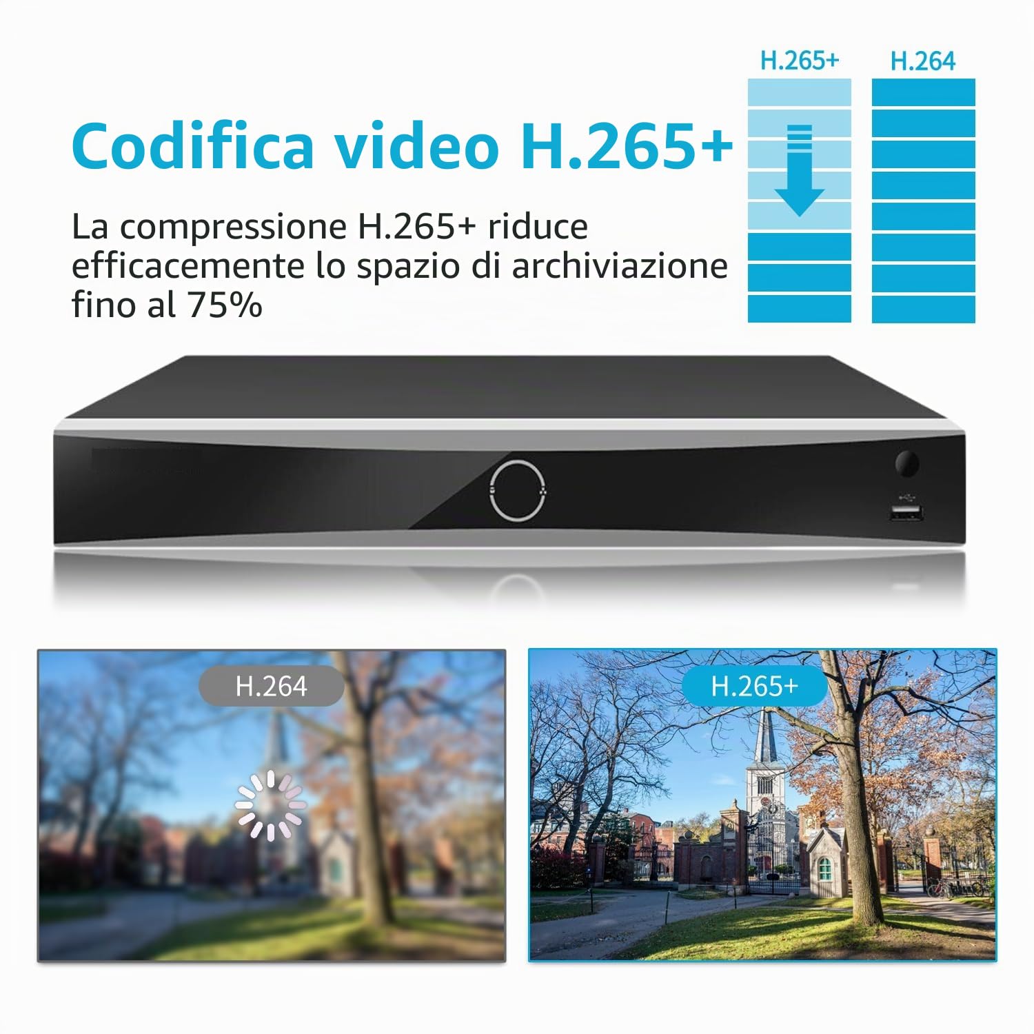 DS-7608NXI-K2/8P 8CH 4K 8 canali PoE AcuSense NVR Videoregistratore di rete Rilevamento di persone/veicoli Compatibile con telecamera IP HIK (Versione inglese internazionale senza HDD)