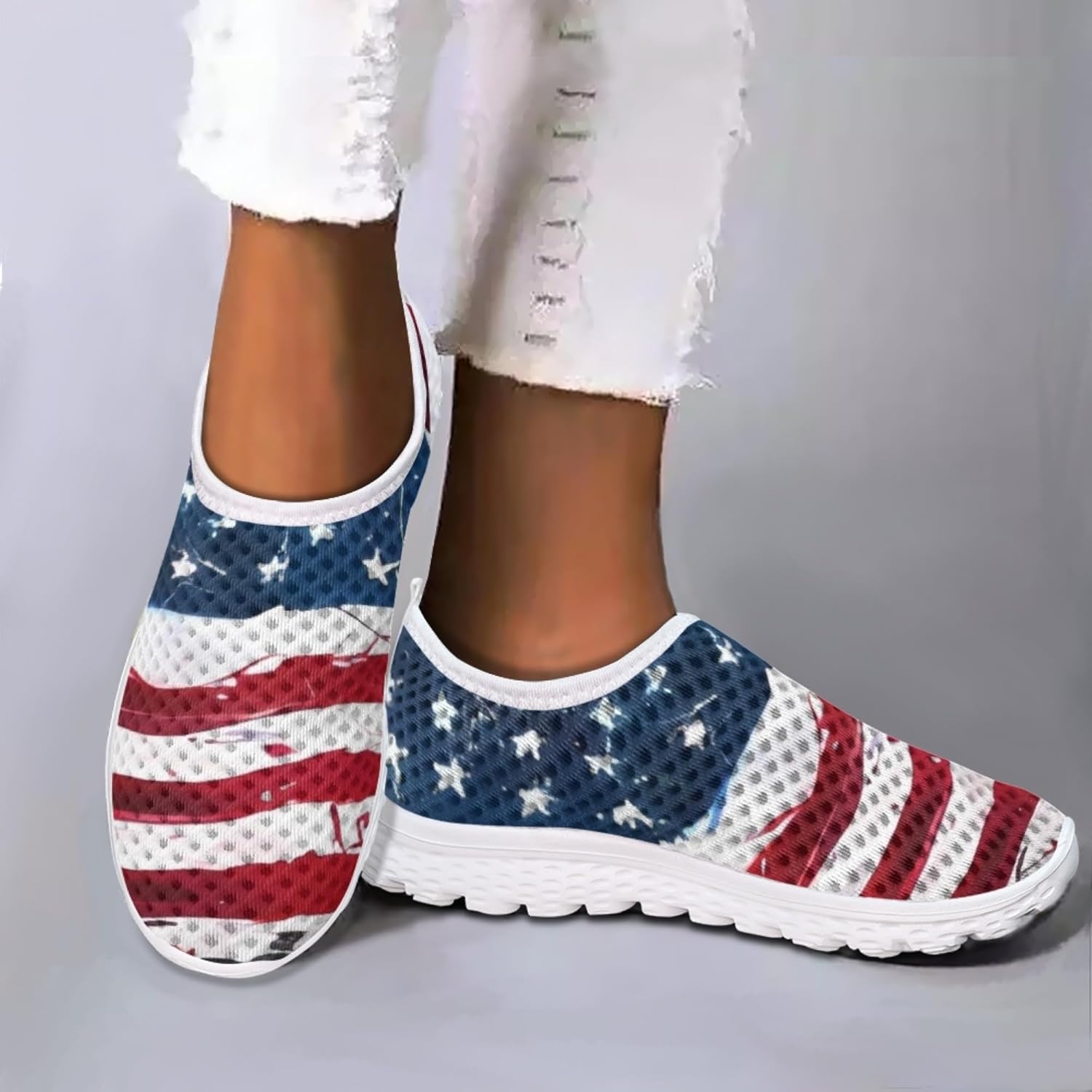 Jeiento Christmas Athletic Running Shoes for Women - Fashion Tennis Walking Sneakers