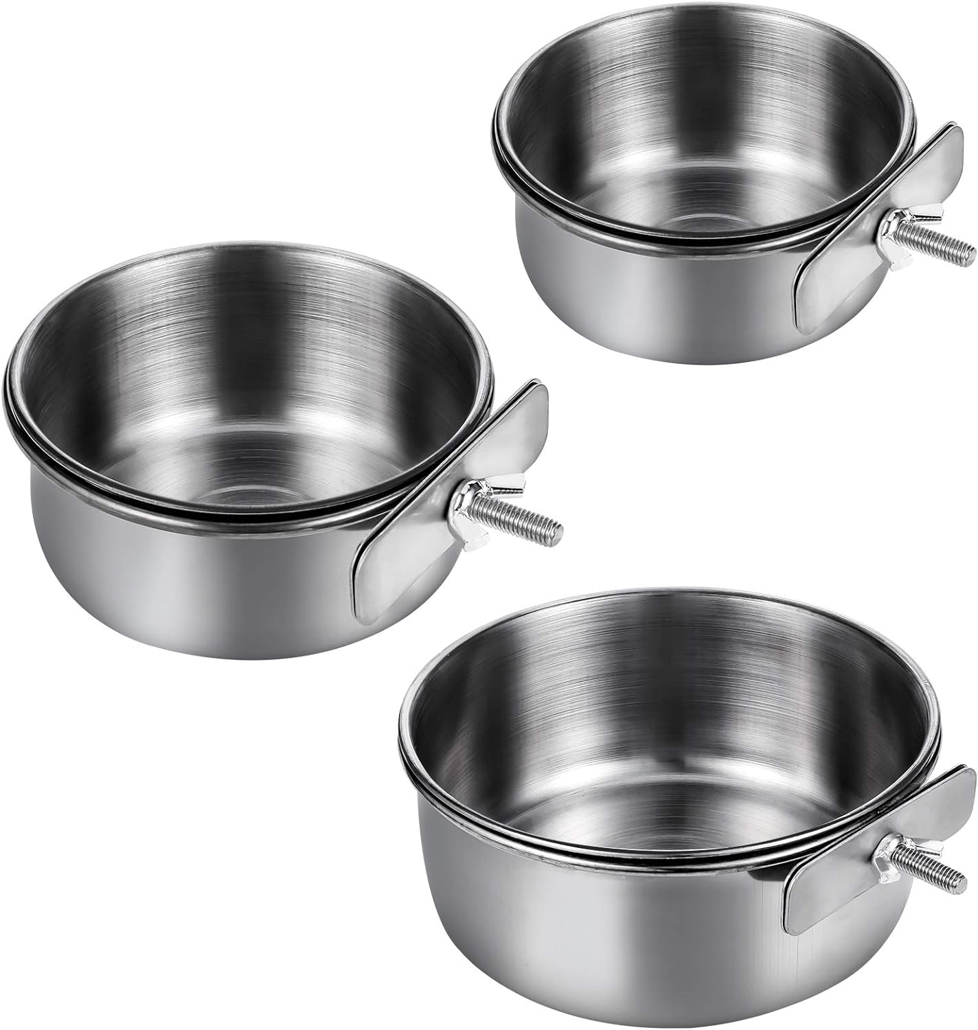 3 Pieces Bird Feeding Dish Cups Set, Stainless Steel Parrot Feeding Cups Animal Cage Water Food Bowl Bird Cage Cups Holder with Clamp Holder for Bird Parrot Water Food Dish Feeder (800 ML X 3) (B0D8WF7VDC) Amazon Price History, Amazon Price Tracker
