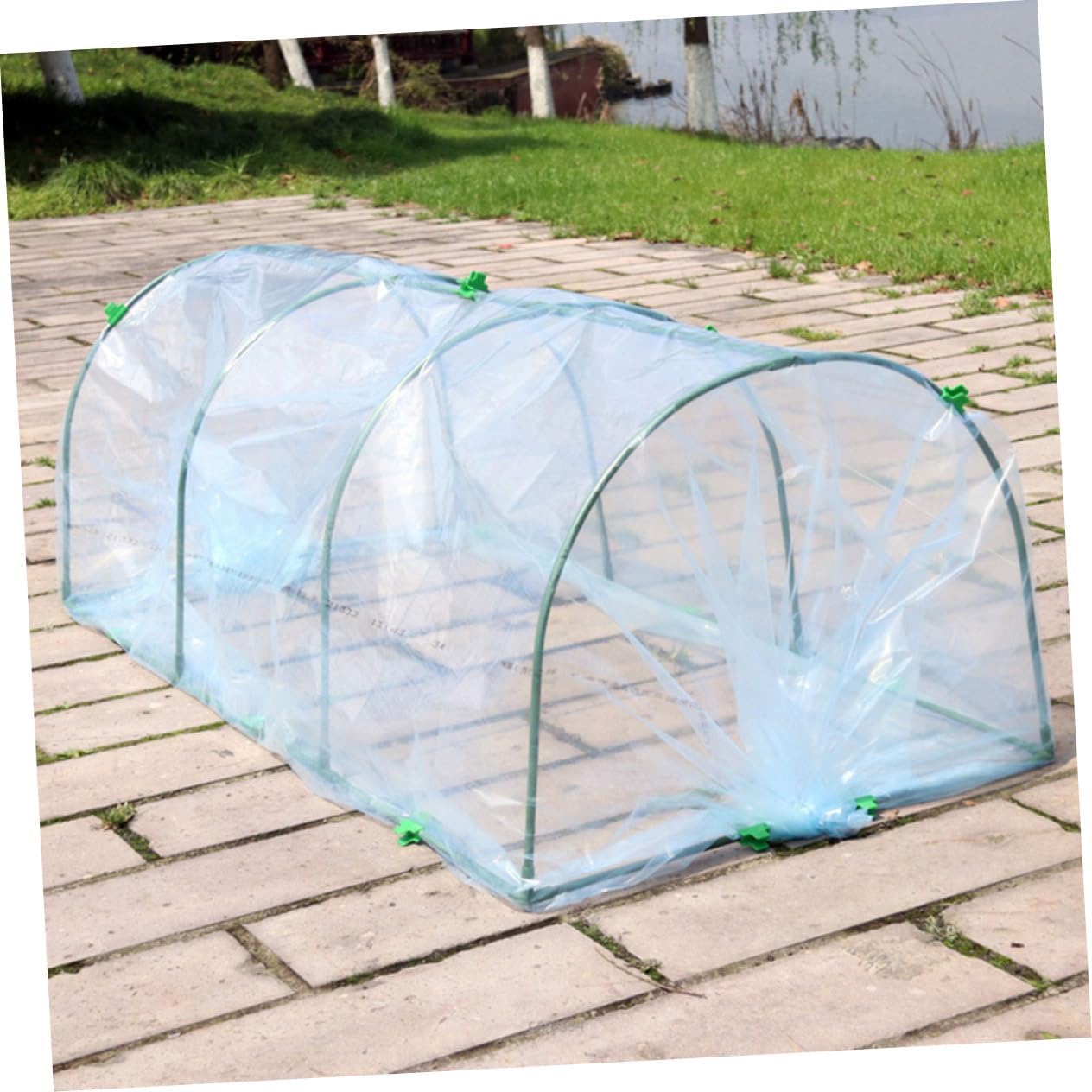 Garden Greenhouse Frame Set for Balcony Insulated Rain and Sun Protection for Succulents Vegetables and Flowers Sturdy PVC Coated Steel Tubing with Insect Netting