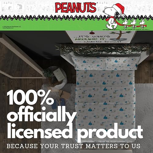 Miniatura 10 de Franco Rudolph Holiday & Christmas Bedding - Juego de sábanas de franela 100% algodón súper suave, tamaño individual, (producto oficial)