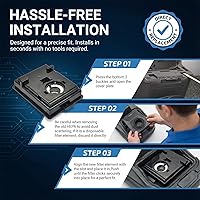 Vista 3 de EZ SPARES Compatible con filtros estilo HEPA Rainbow E2 para la serie E2, parte R12179 y R12647B, lavable y reutilizable (paquete de 2)