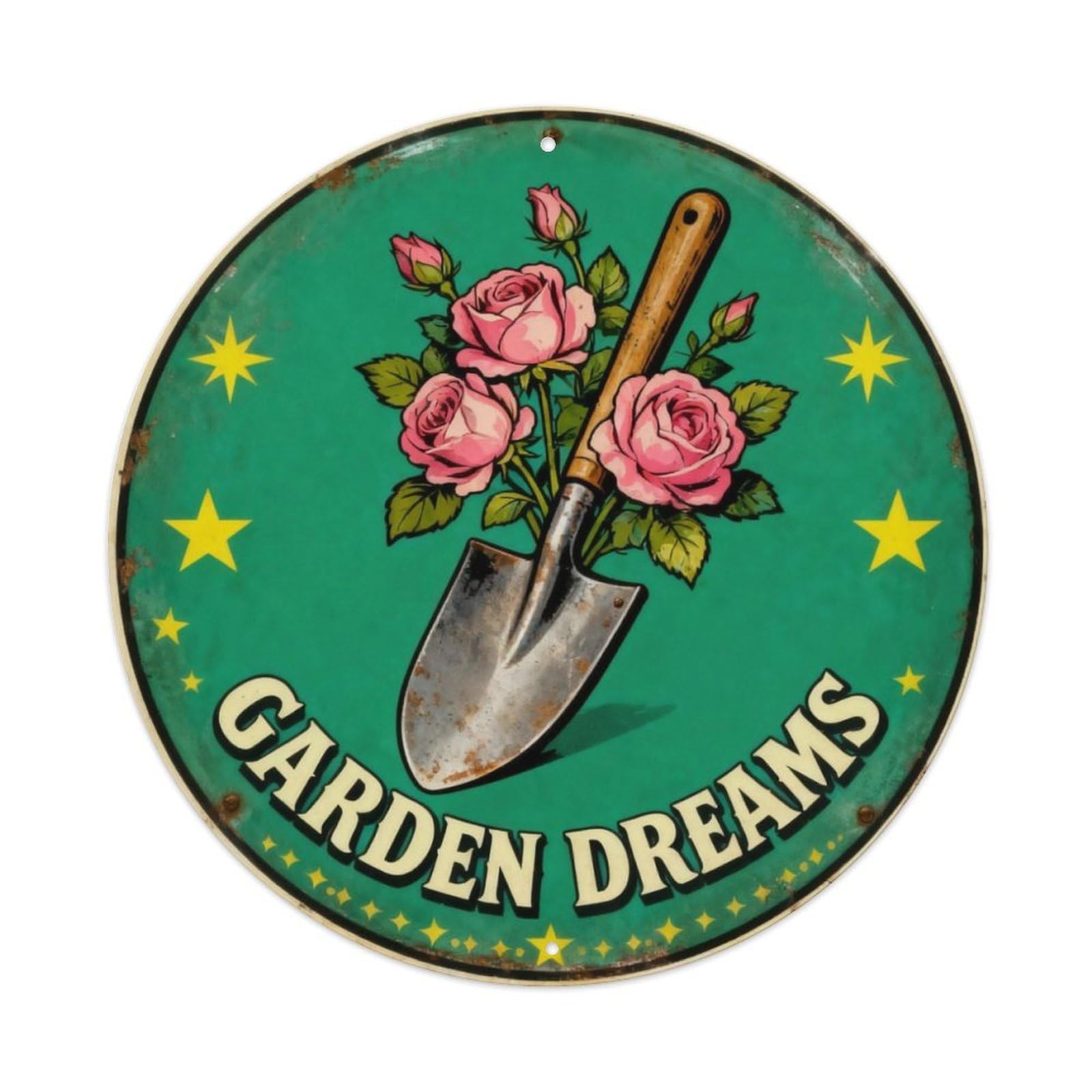 Garden Dreams Gardener Tin Sign Metal Tin Sign Plaque