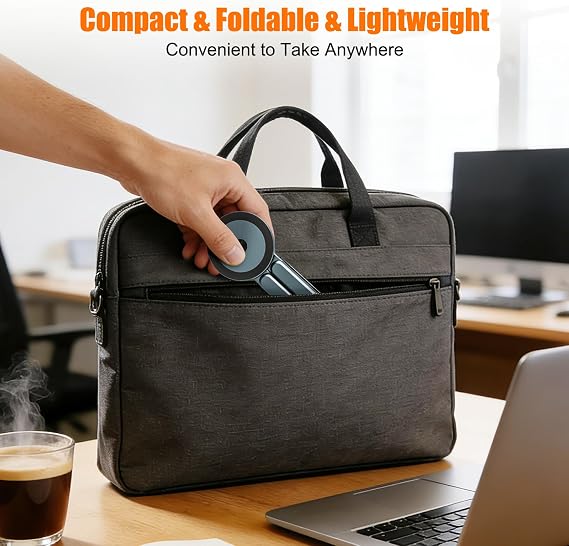 Portable Laptop Stand Travel, 3-in-1 Desk Tablet Mount Computer Holder Magnetic Phone Holder Tripod, for 1015.6 Laptops and 413 Tablets/Phones, Compact Foldable Metal, 8-Level Height Adjustment