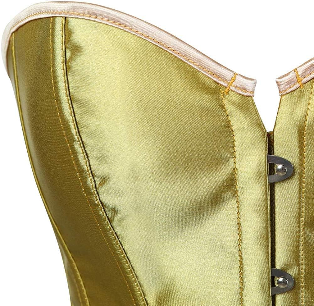 Women's Sexy Boned Overbust Shaper Push Up Bodysuit Lace up Corsets and Strap Bustiers Top S-6XL